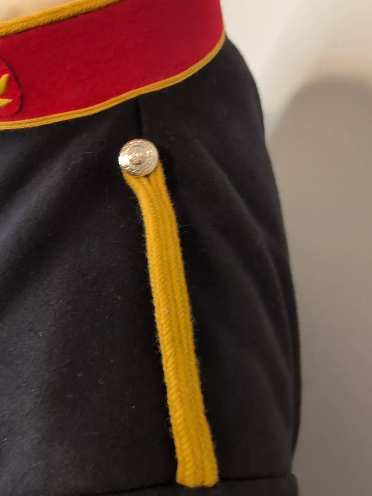 44" Tall Tunic Mans Royal Marines Band, Yellow Braid Musicians Jacket steampunk  ( our ref y219E )