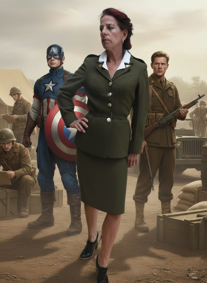 AGENT PEGGY CARTER CAPTAIN AMERICAN MARVEL COMIC-CON COSPLAY FULL UNIFORM OUTFIT