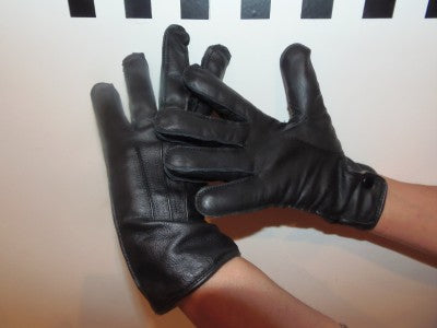 New Genuine MOD Surplus Black Leather Gloves Police Women