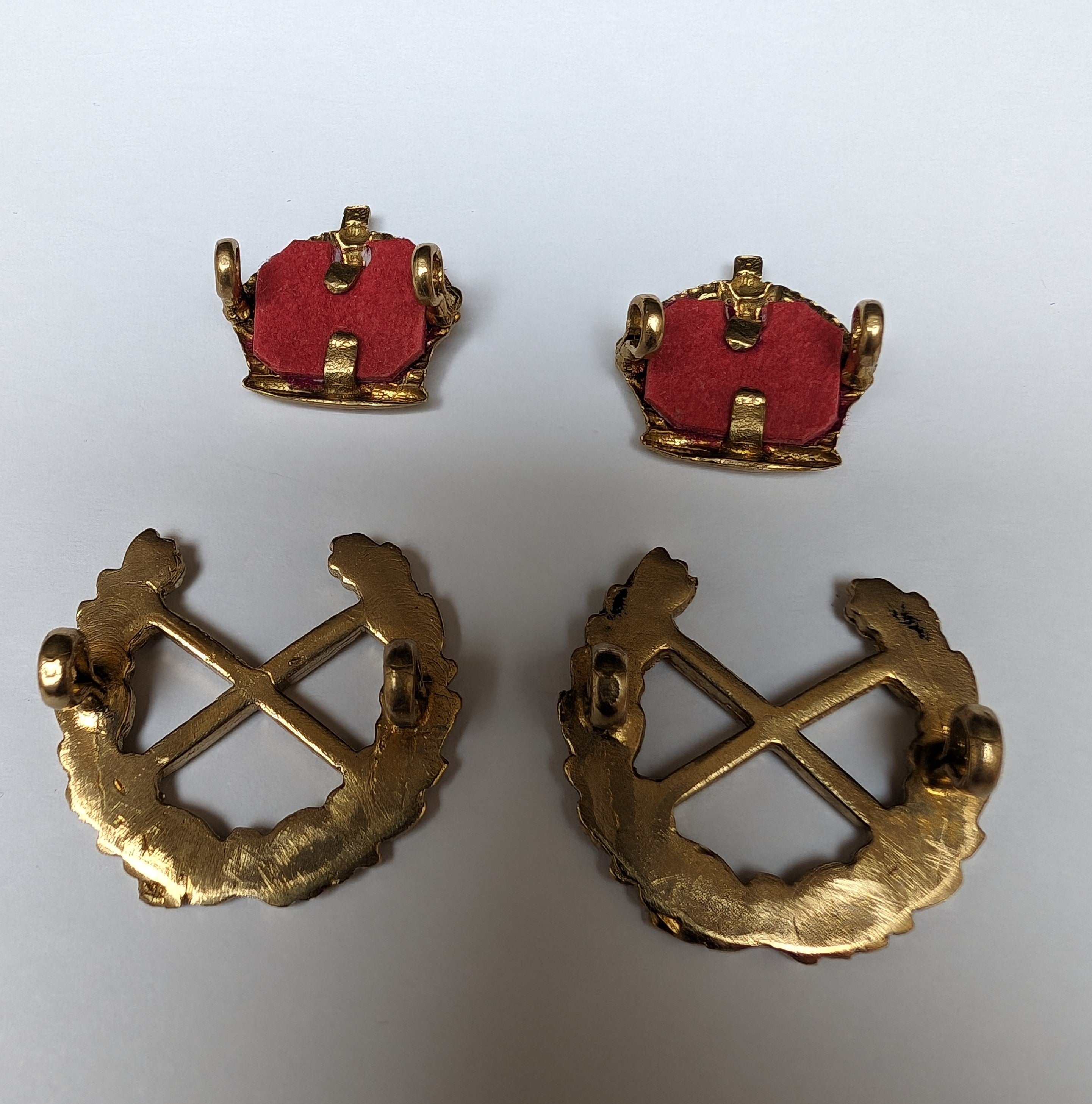 Hand Made Gold Plated Field Marshal  shoulder Rank Badges