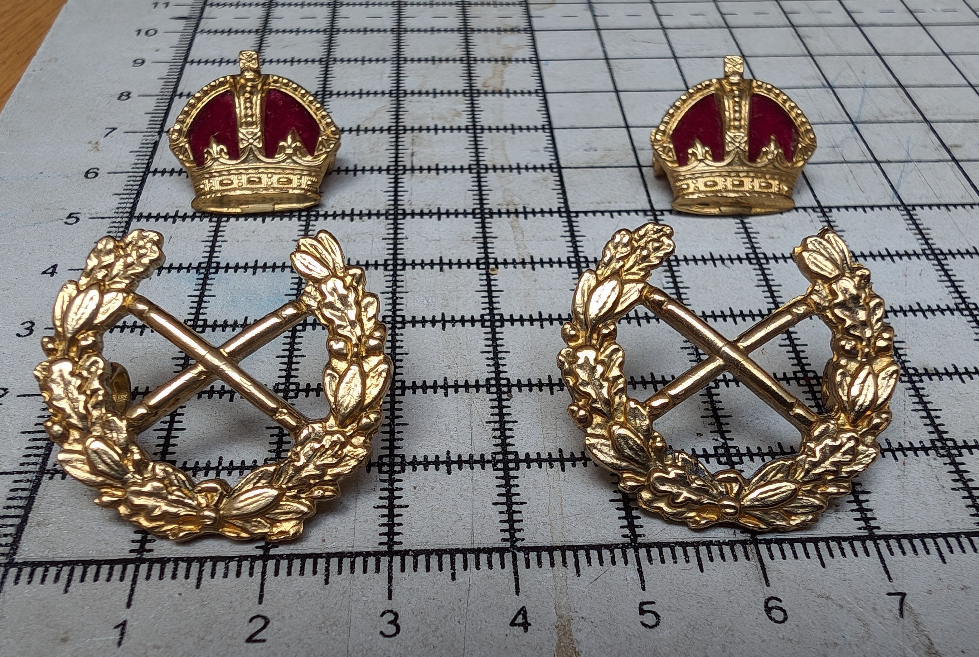 Hand Made Gold Plated Field Marshal  shoulder Rank Badges