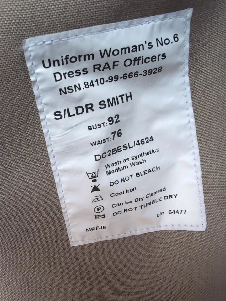 Woman's RAF No6 Officers Uniform Jacket & Skirt Bush Tropical Warm Weather WRAF ( stock location G21 E)”