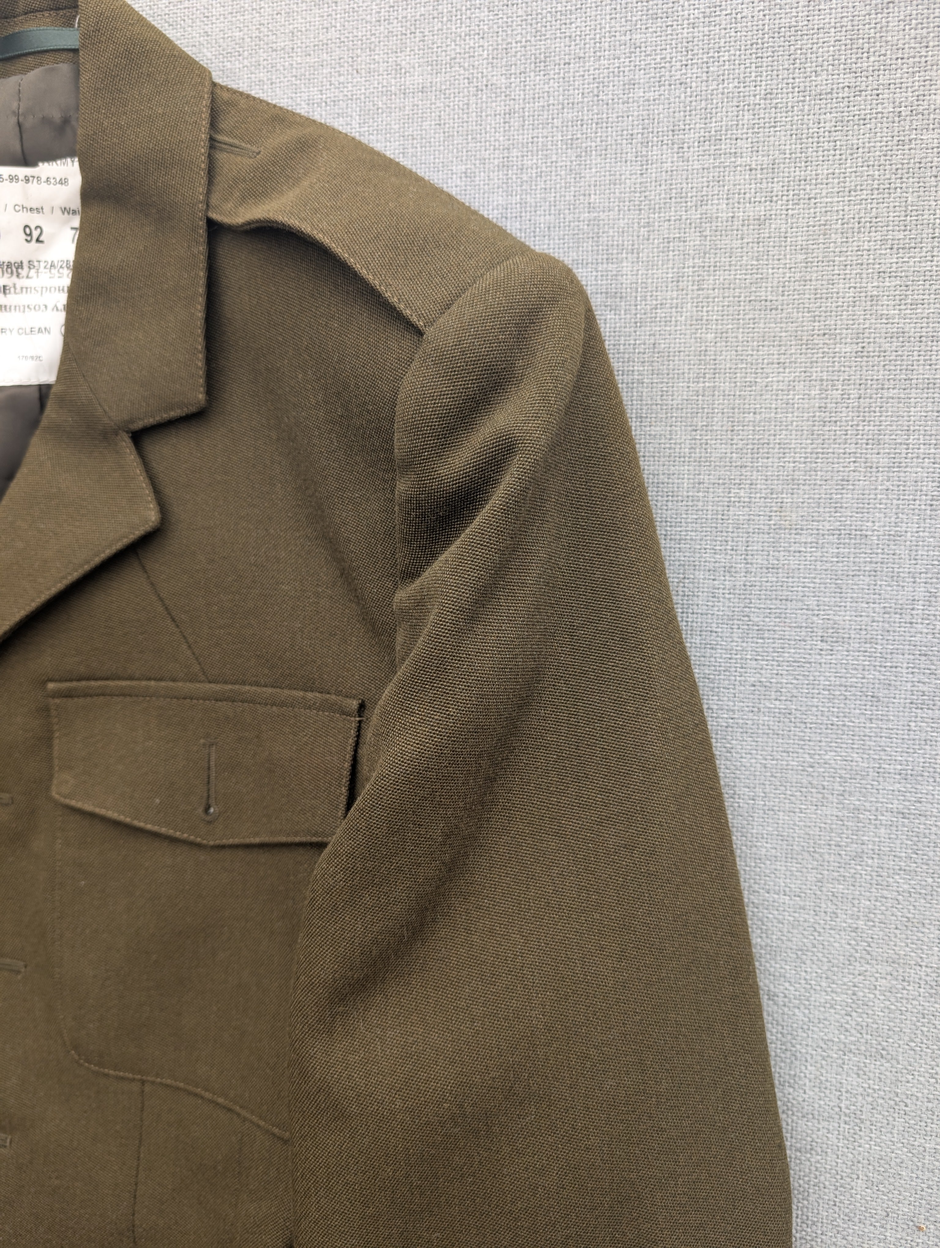 1980's British army khaki  green jacket tunic pathfinders MG  Evangelist Avangelist