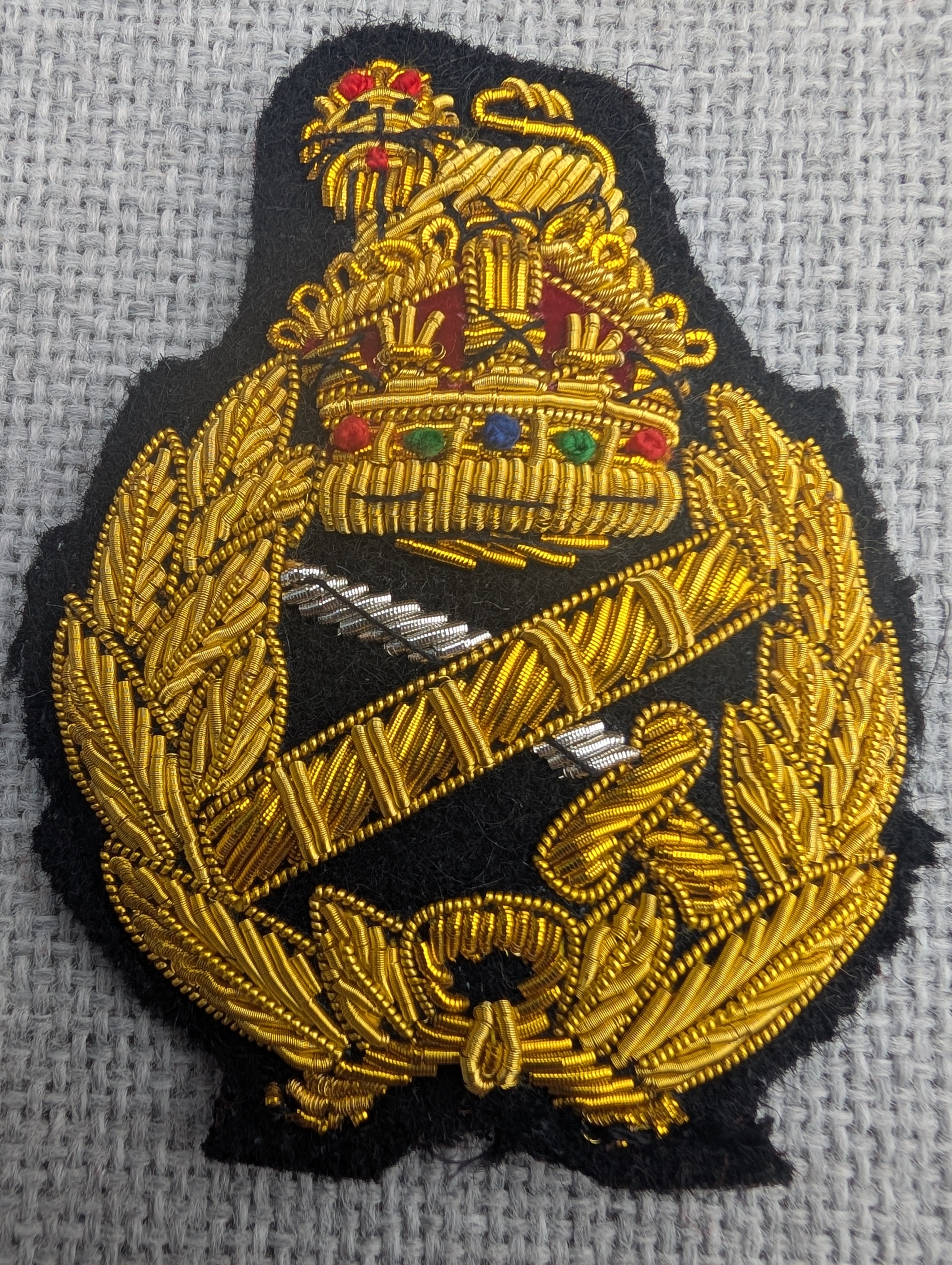 British Army Generals Wire Embroidered Cap Badge