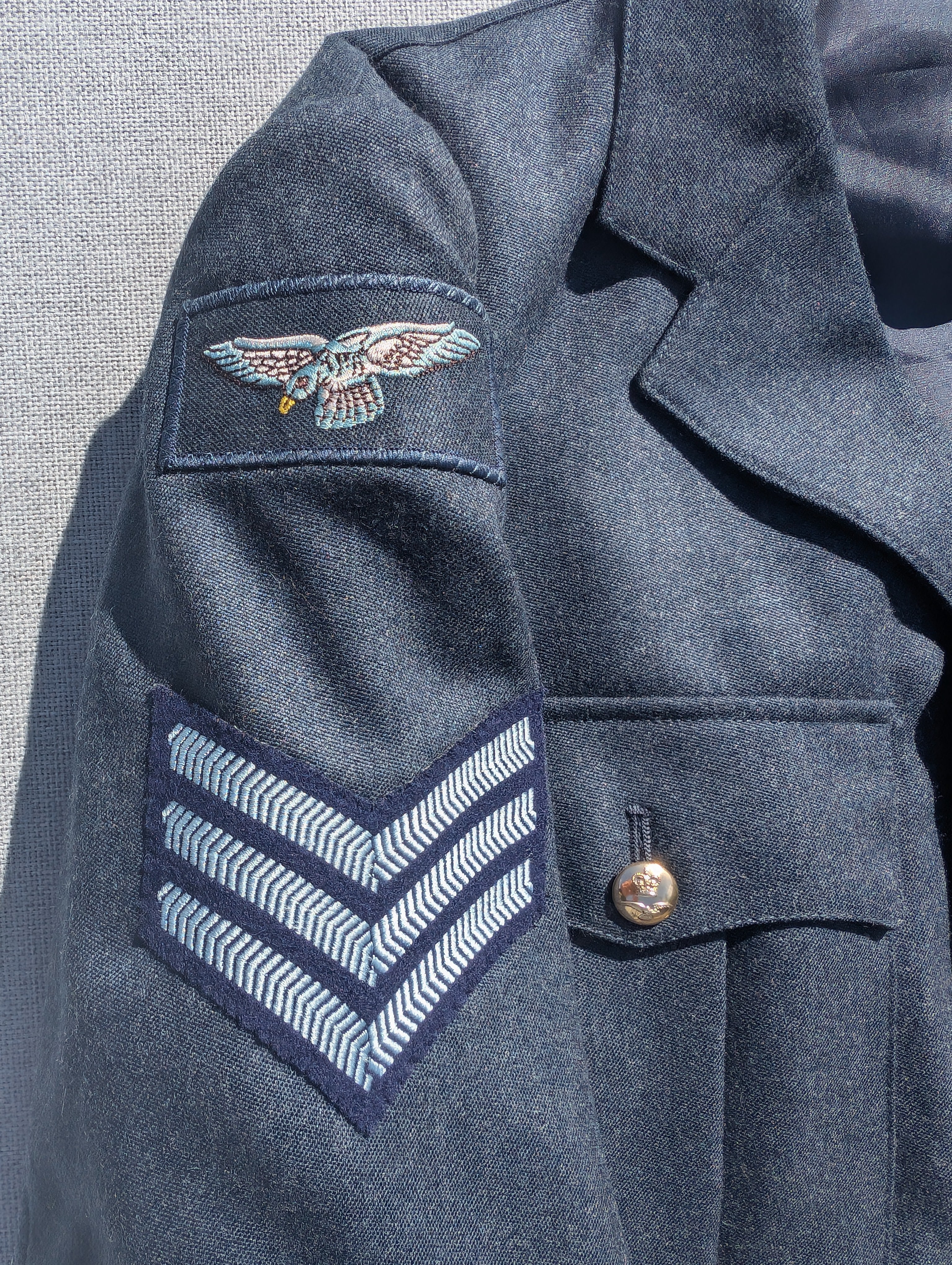 52"Chest 45 1/2"Waist Jacket & Trousers RAF No1 Service Dress Uniform SGT SD Sergeant ( our ref Y236E )