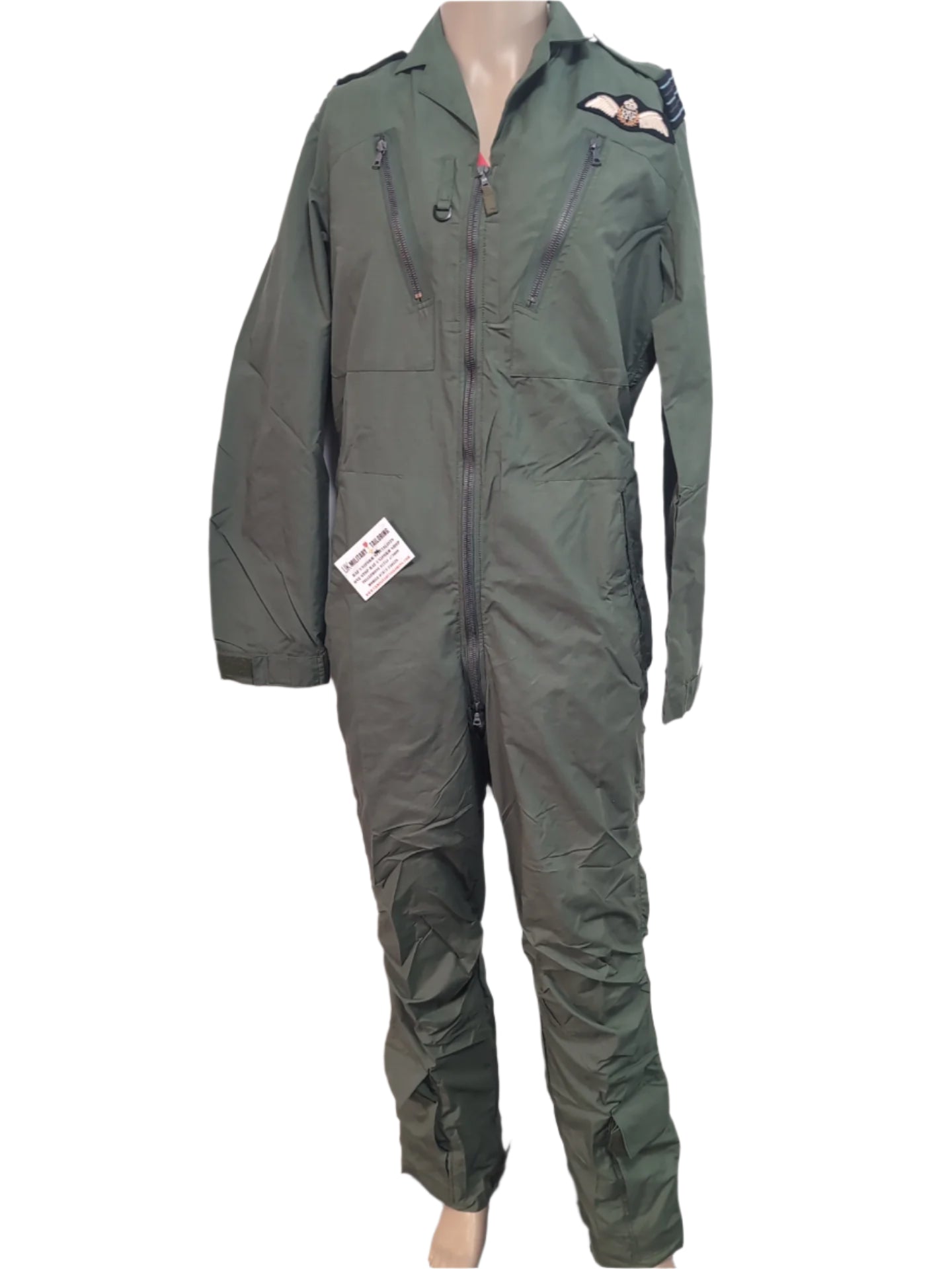 36 to 40" Chest Tall RAF Pilot Sage Green Coveralls Uniform Top Gun Outfit Flight Suit Maverick