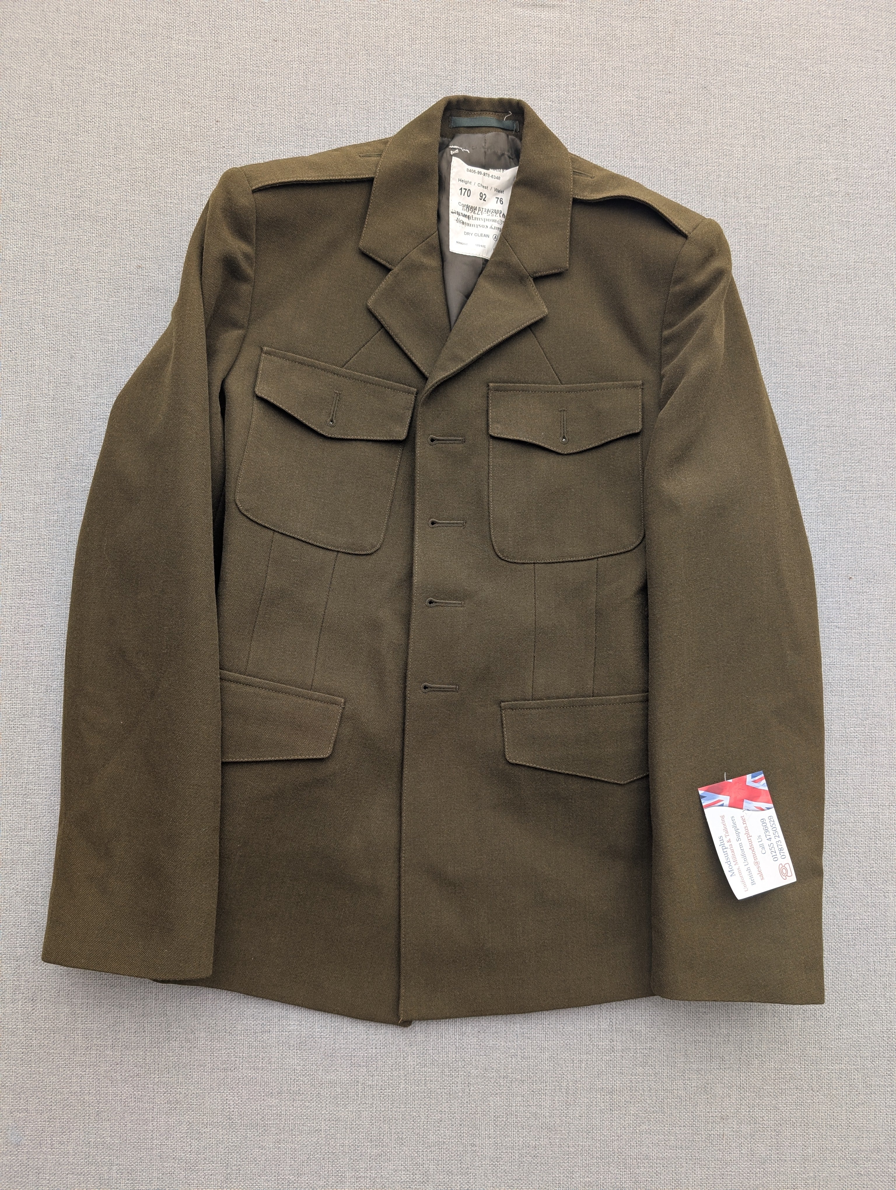 1980's British army khaki  green jacket tunic pathfinders MG  Evangelist Avangelist