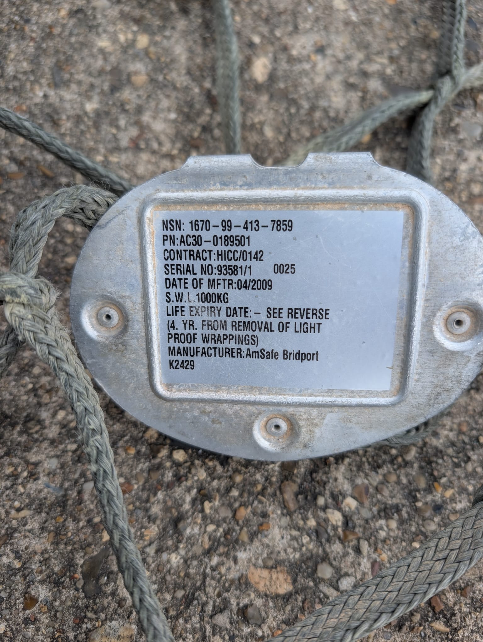 British Army Surplus Pallet RAF Cargo Net