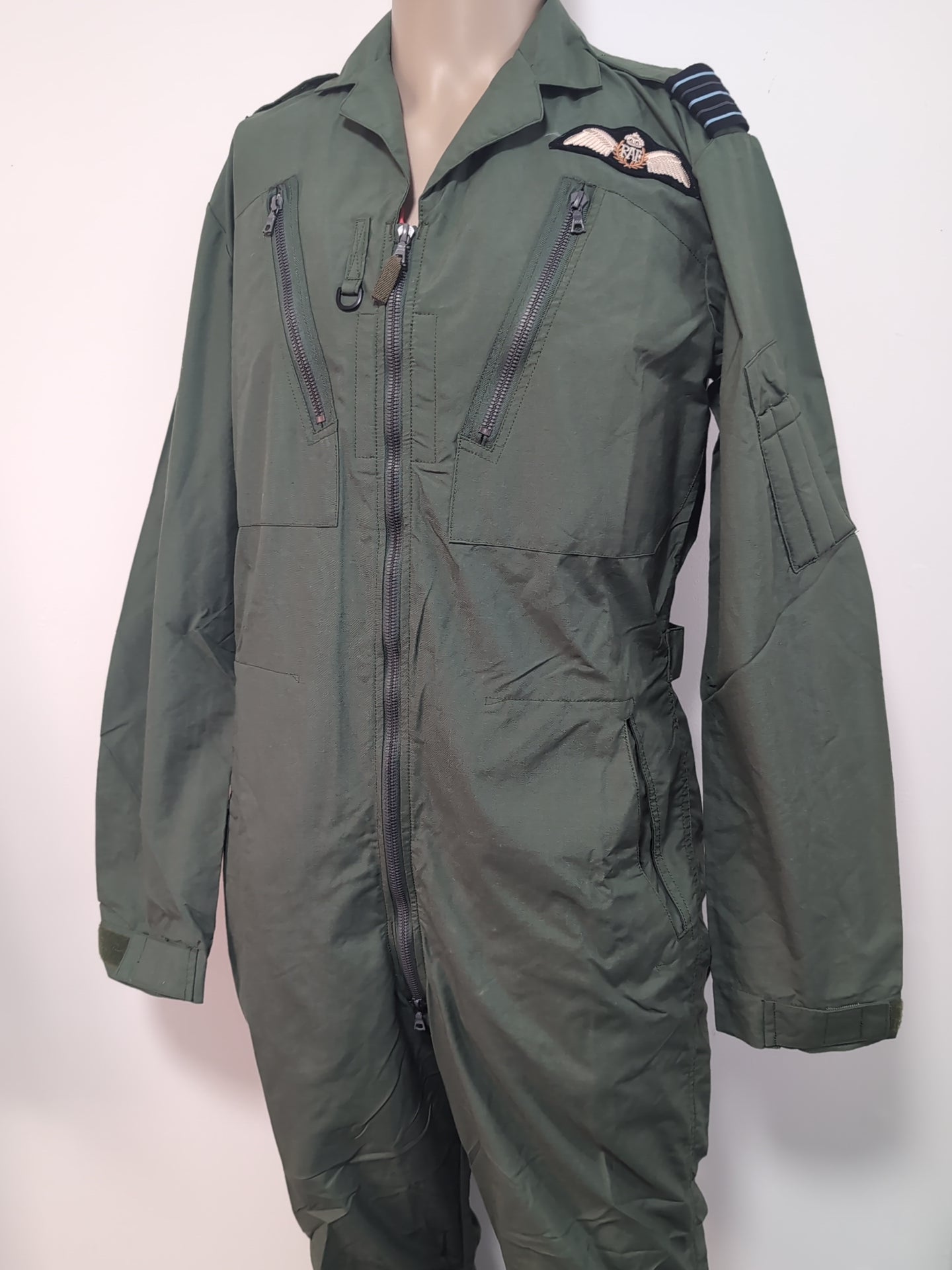 36 to 40" Chest Tall RAF Pilot Sage Green Coveralls Uniform Top Gun Outfit Flight Suit Maverick