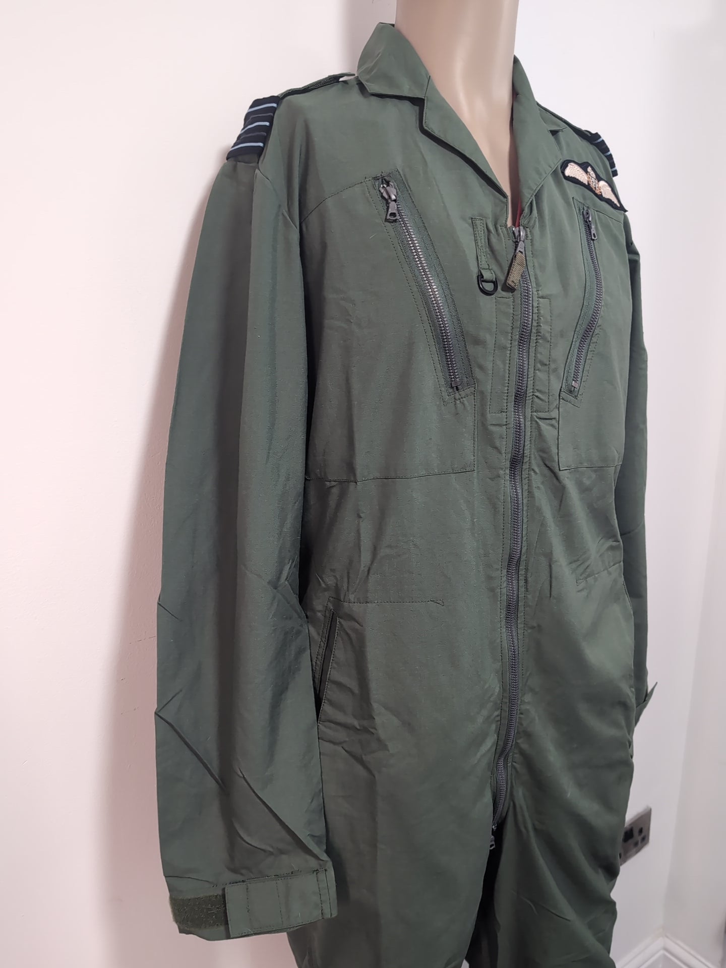 36 to 40" Chest Tall RAF Pilot Sage Green Coveralls Uniform Top Gun Outfit Flight Suit Maverick