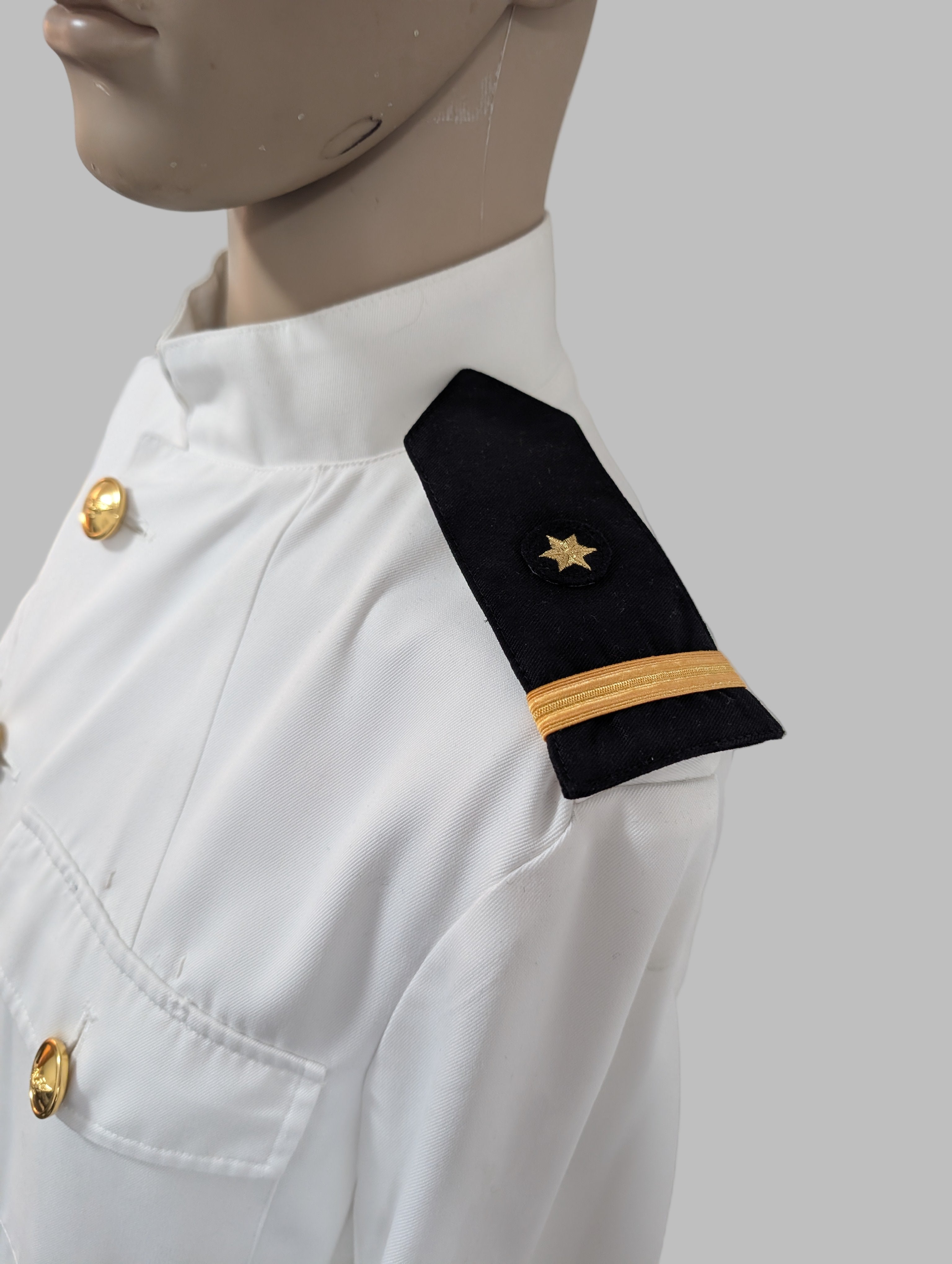 White Uniform Tunic & Trousers Idea Top Gun or Officer & a Gentleman 1980s Film related Fancy Dress outfit Ideally fit 41" chested male with 35"waist