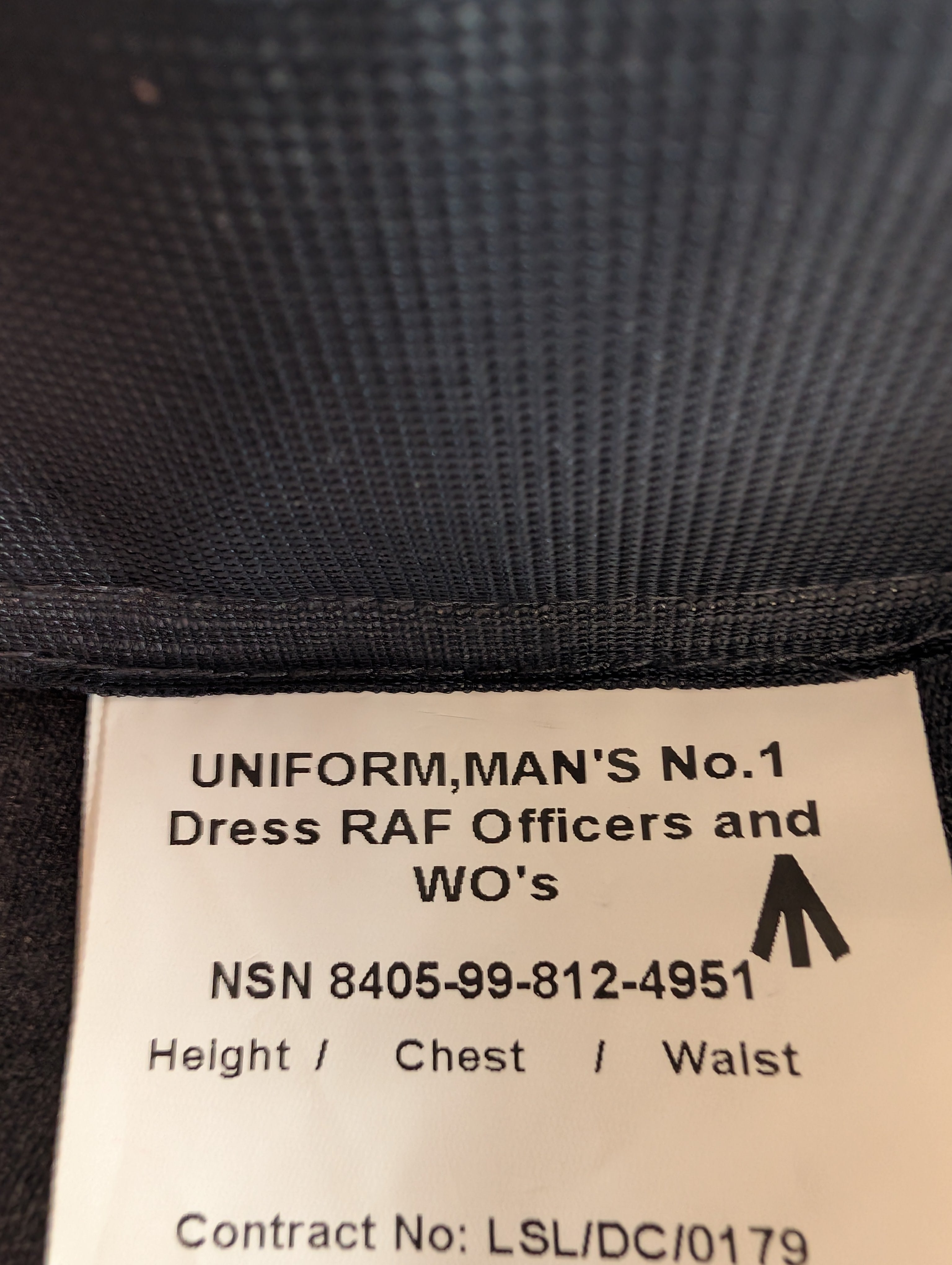 38"Waist 31" RAF Officers & WO,s No,1 Service Dress Uniform Trousers (our ref y264 - 96s)