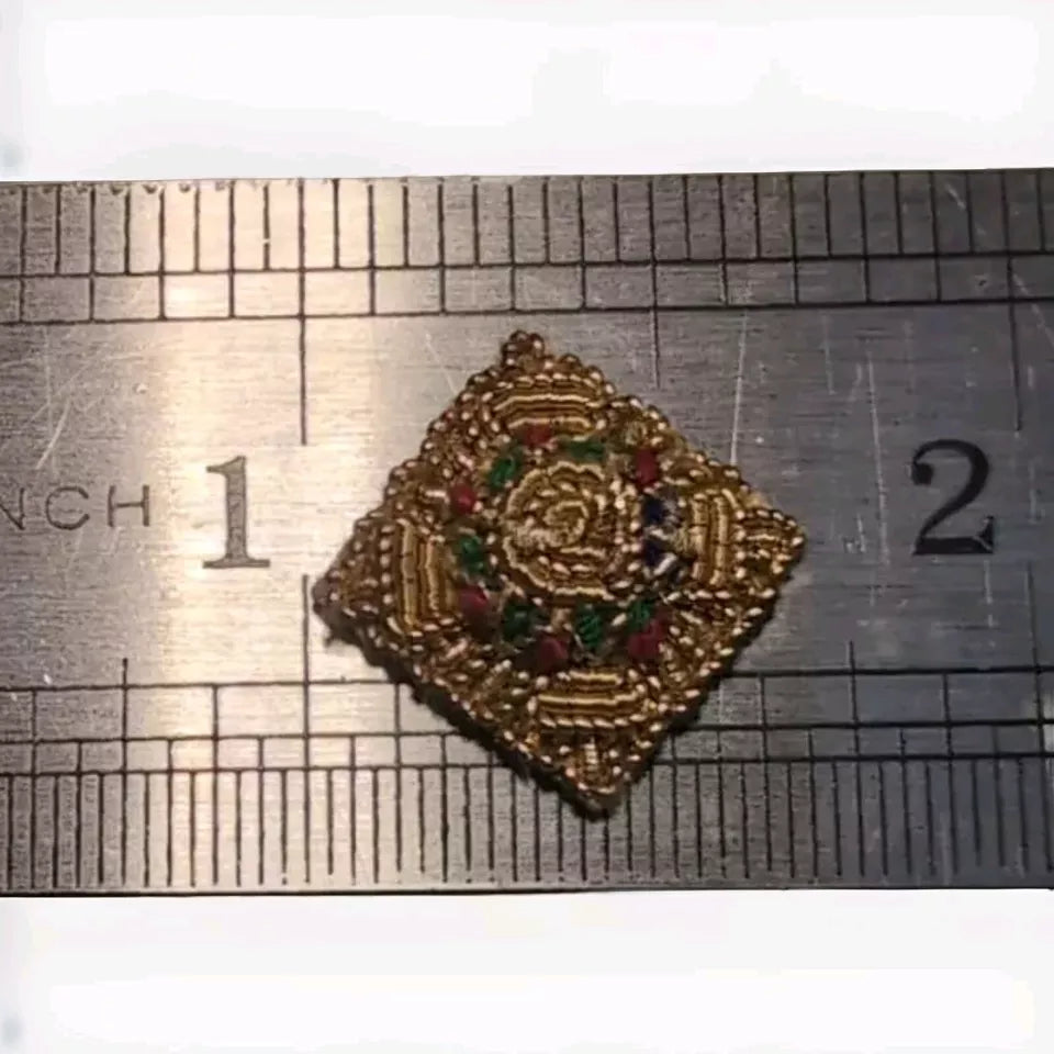 1 Pair British Army Officers Mess Dress Rank Stars / Pips Gold 1/2" 12.7mm Sew on