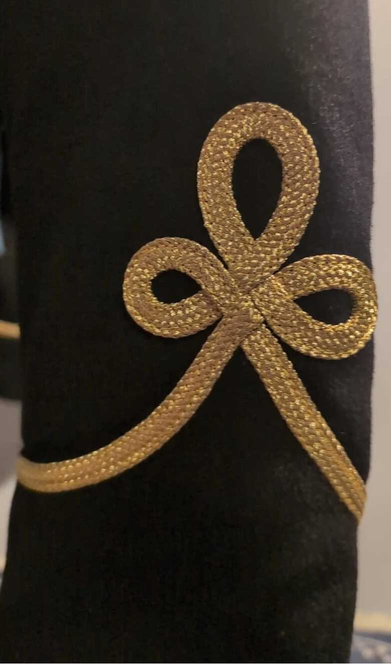 Detailed photo of cuff on a  Army Air Corps Band Dress Uniform Jacket AAC Michael Jay Tailoring Steampunk