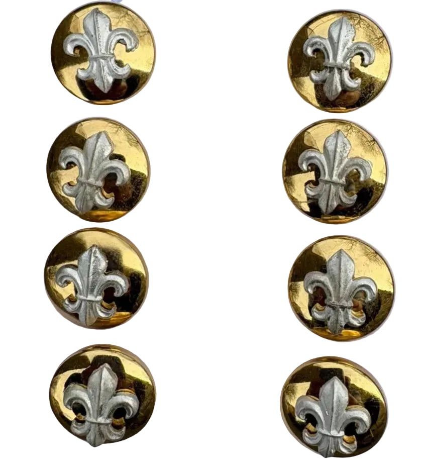 Duke of Lancaster's Regiment 19mm 30L 30 Ligne Mounted Dome Silver-plate and gilt Button No1 2 & 4 uniforms