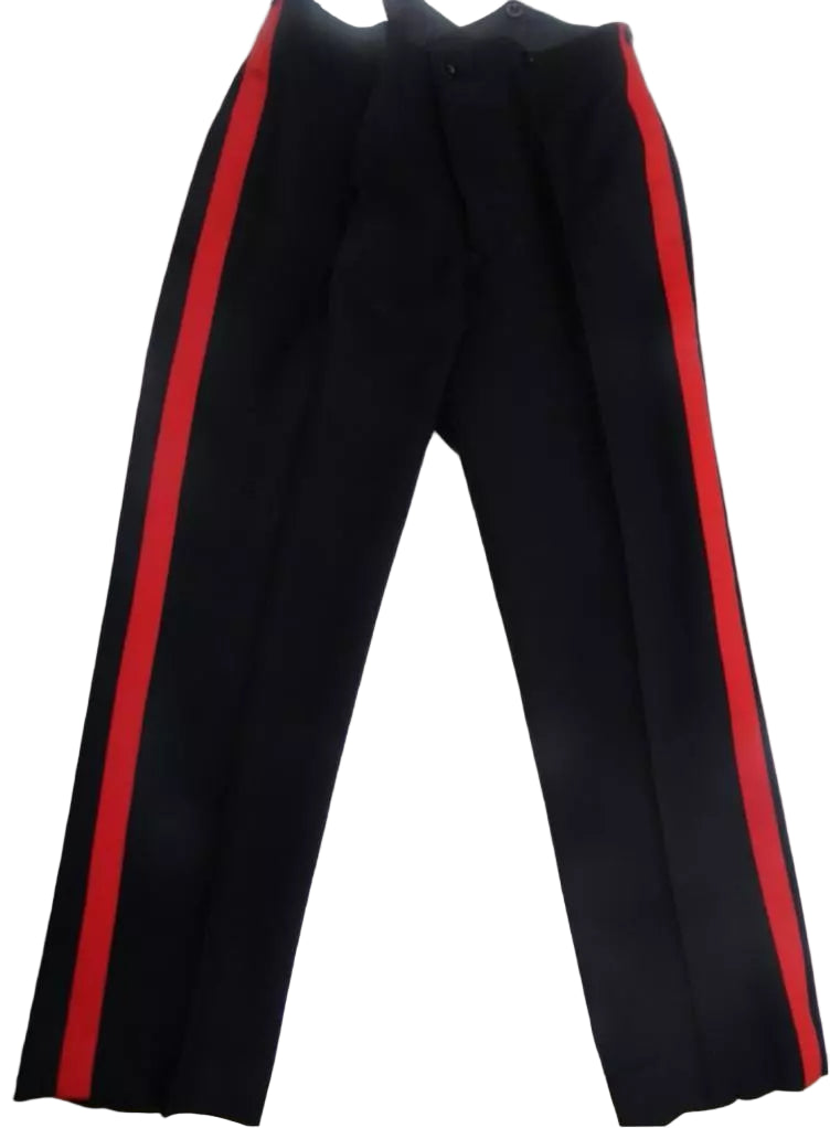New 72/76/92 British Army No1 Dress Uniform Trousers Red 1" Stripe Blues mess Small Sizes