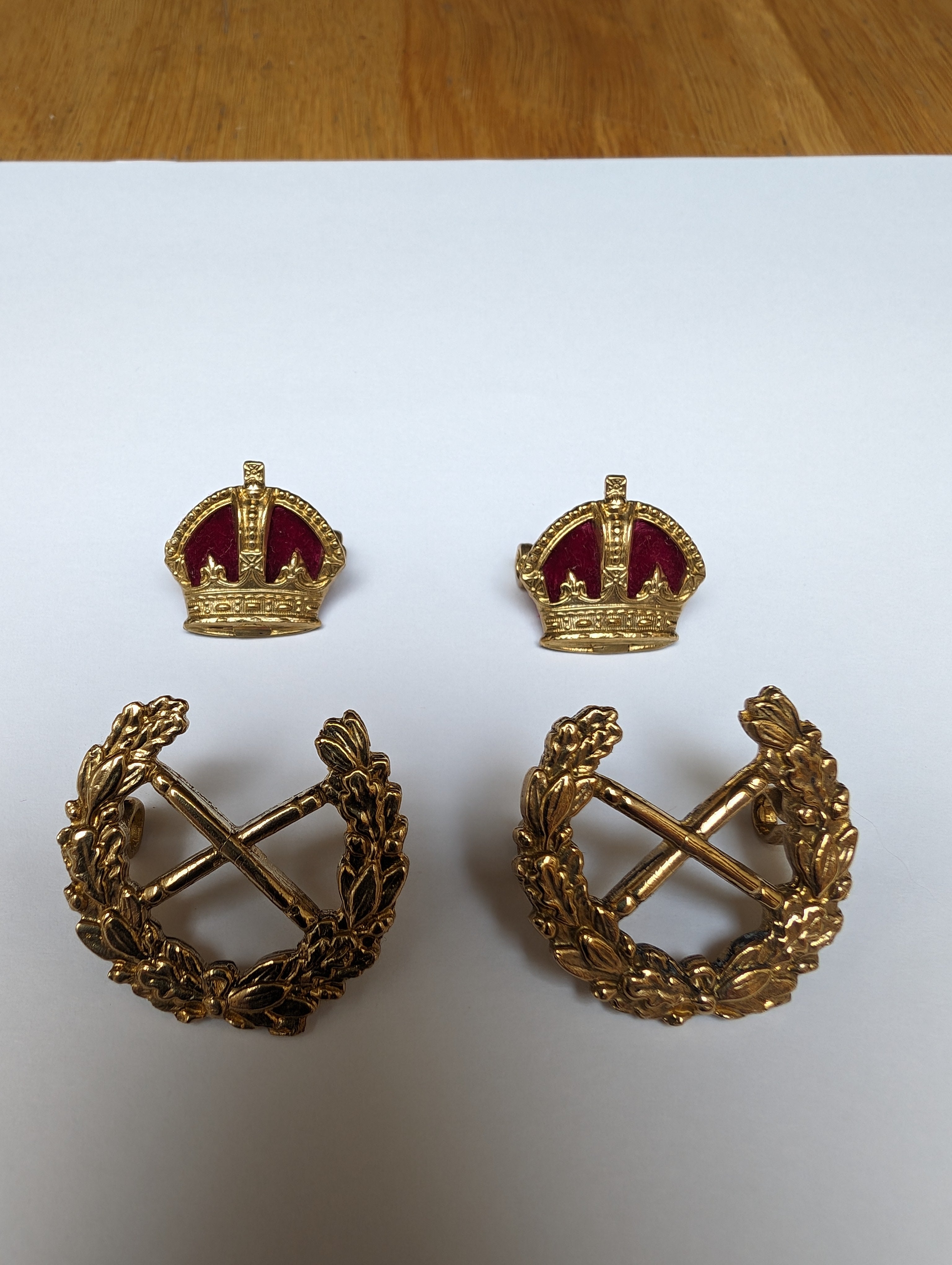 Hand Made Gold Plated Field Marshal  shoulder Rank Badges