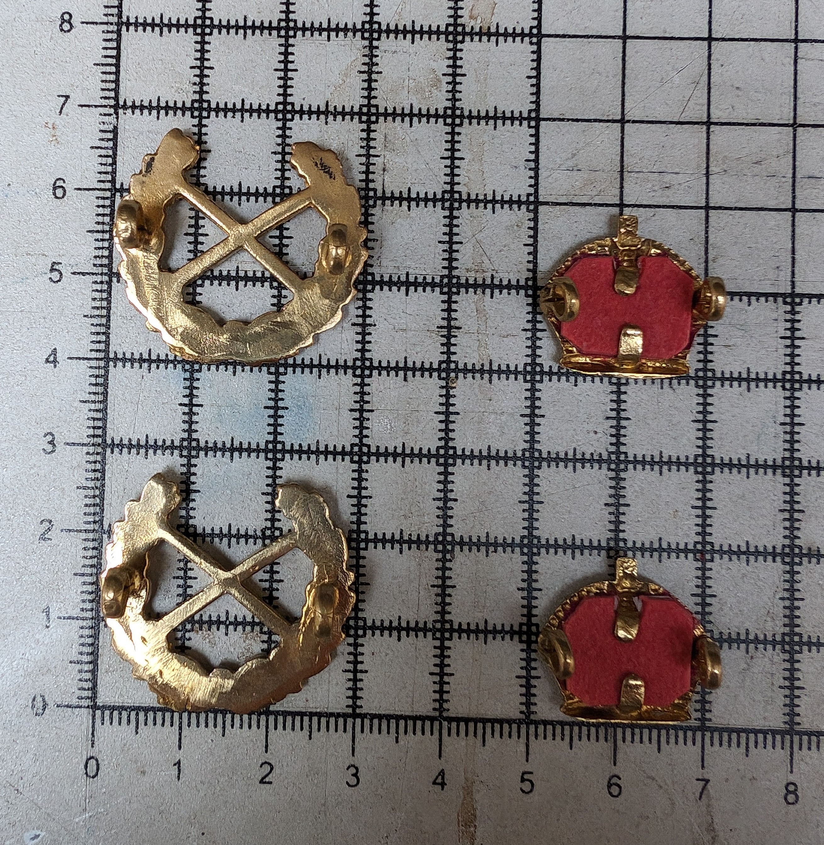 Hand Made Gold Plated Field Marshal  shoulder Rank Badges