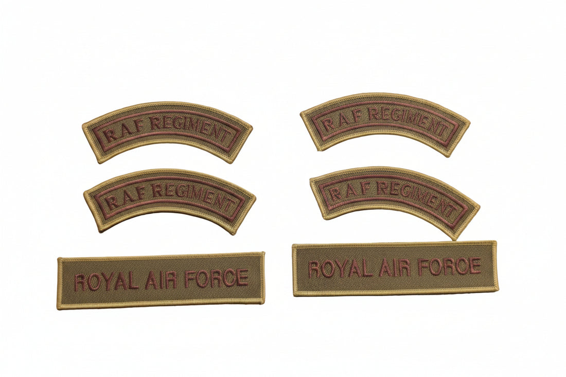 RAF Embroidered Branch Tape Pocket Badge & Shoulder Titles Desert DPM
