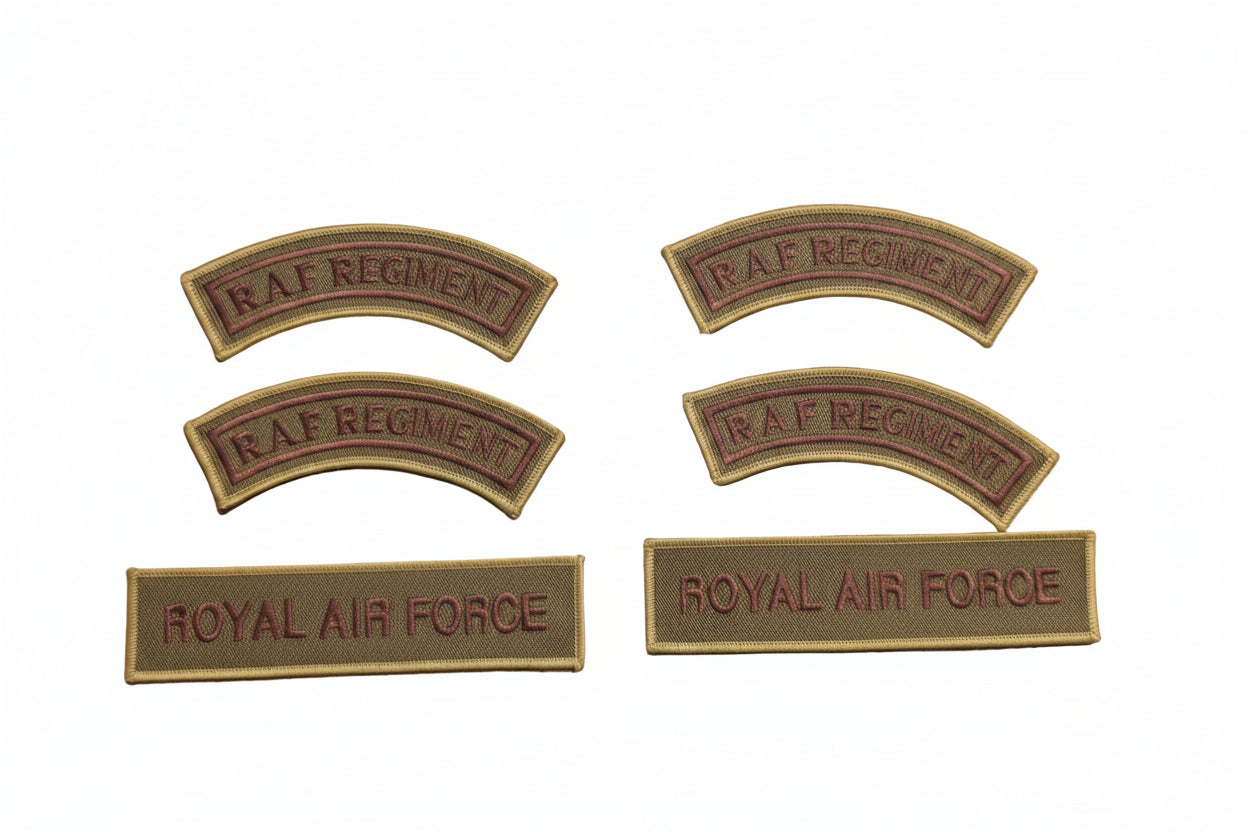 RAF Embroidered Branch Tape Pocket Badge & Shoulder Titles Desert DPM