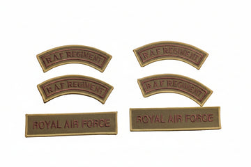 RAF Embroidered Branch Tape Pocket Badge & Shoulder Titles Desert DPM
