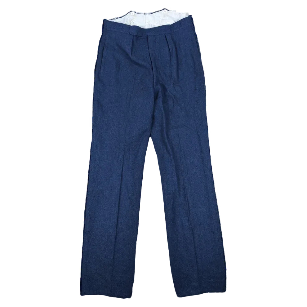 RAF Fishtail Trousers | 1940s Vintage Style  | Original RAF | 100% Wool | Button-On Braces Ready