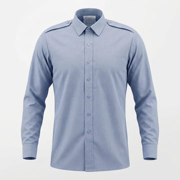 RAF Officers No1 Uniform Wedgwood Blue Long Sleeve Shirt no pockets