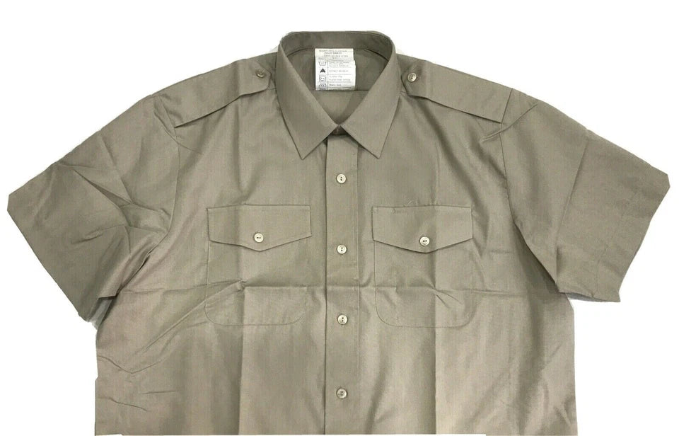16 1/2" ( 42cm ) NEW RAF, Army & Royal Marines Short Sleeve Man's Stone Shirt Tropical RM iop