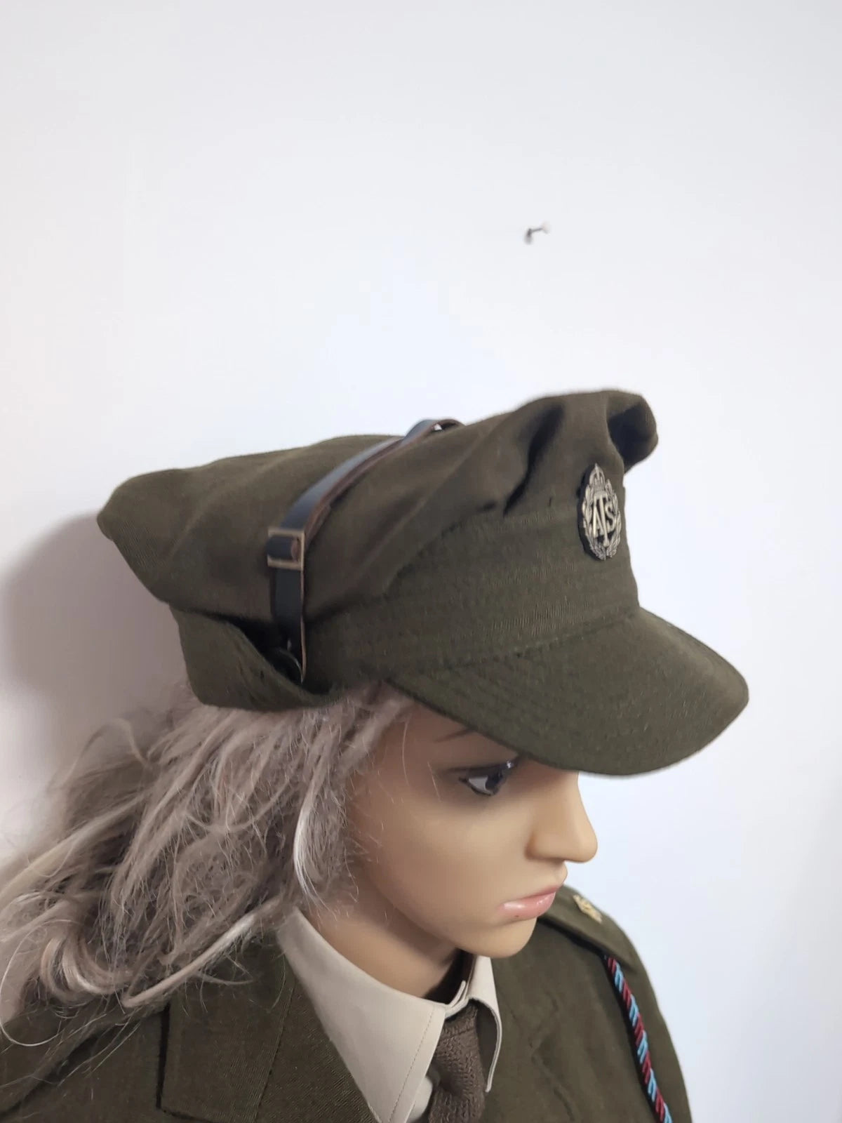 ATS Rework WW2 Uniform Jacket, Skirt & Leather Belt Size UK Ladies 6 to 8