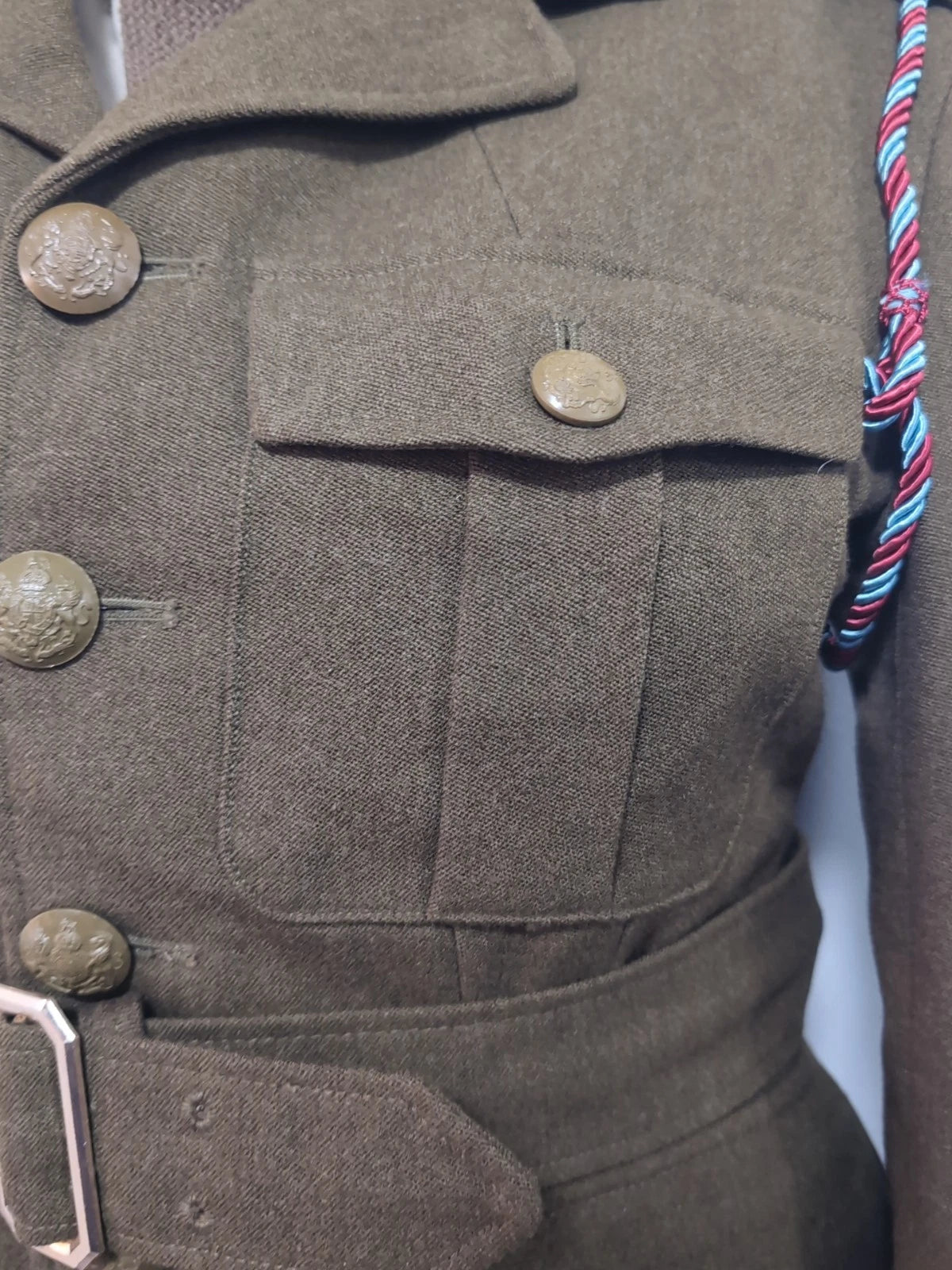 ATS Rework WW2 Uniform Jacket, Skirt & Leather Belt Size UK Ladies 6 to 8
