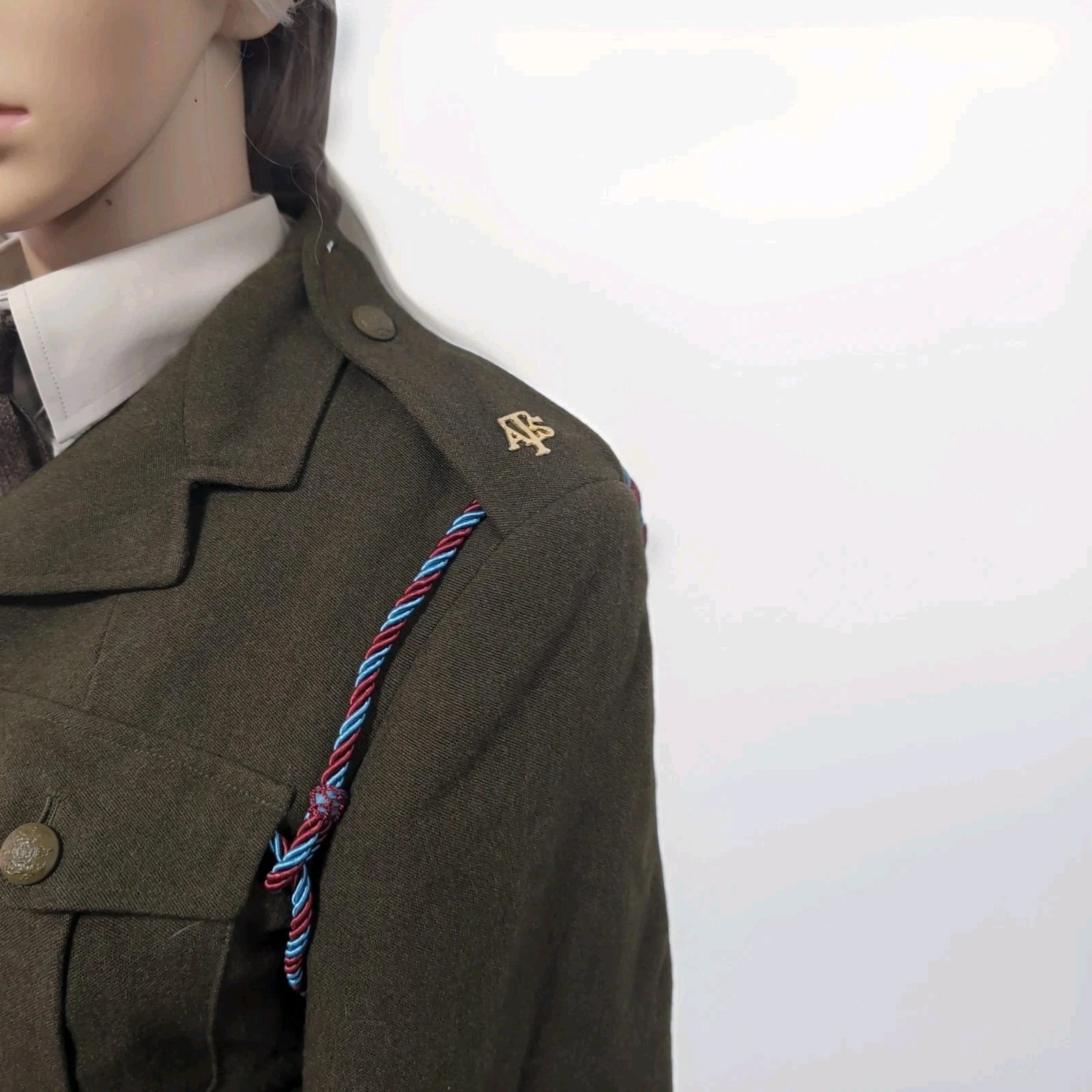ATS Rework WW2 Uniform Jacket, Skirt & Leather Belt Size UK Ladies 6 to 8