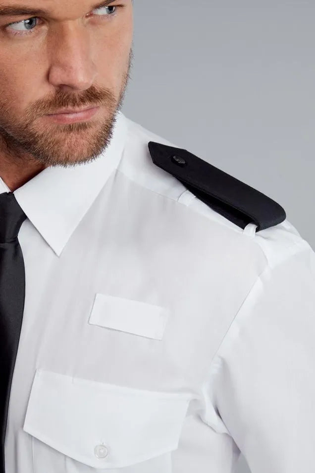 Police Shirt White Long & Short Sleeve Pilot Prison Officer