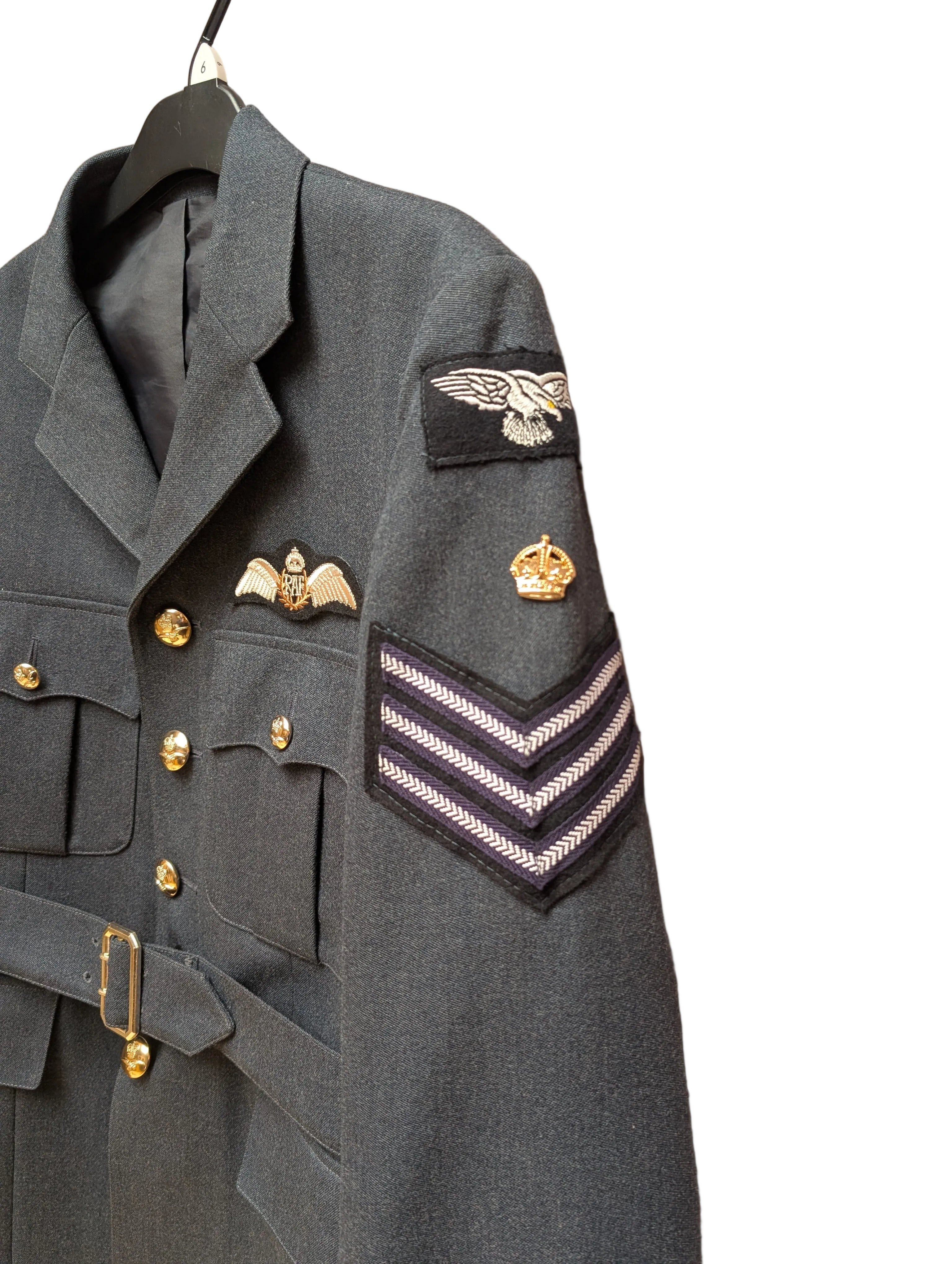 WW2 RAF Pilot Flight Sergeant No.1 Service Dress Uniform Jacket Flt Sgt