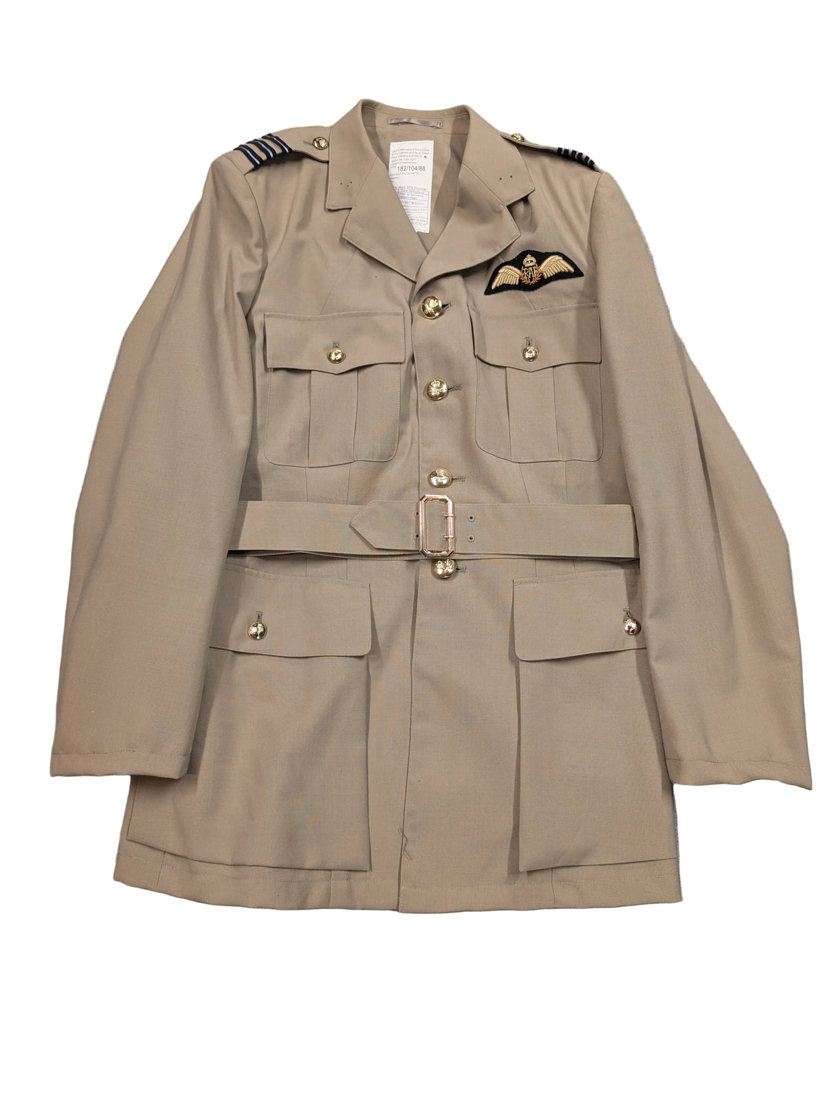 41" Reg No.6 RAF Officers' Tropical Bush Jacket Wing Commander Pilot– Stone Beige
