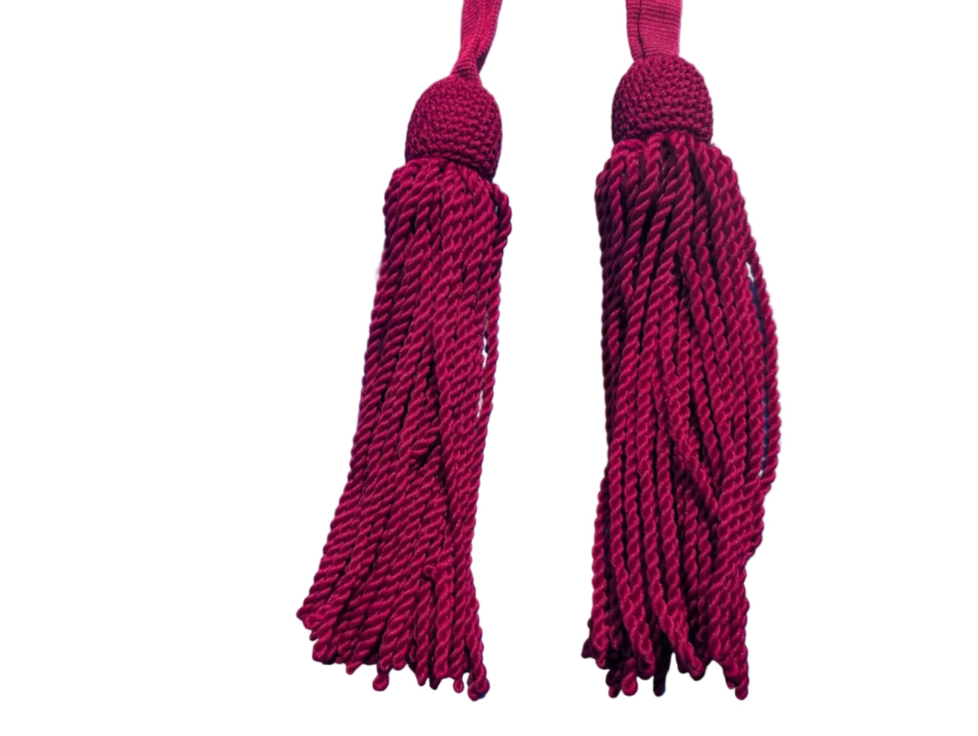 British Army Officers Ceremonial Crimson Maroon Waist Sash Tassels 