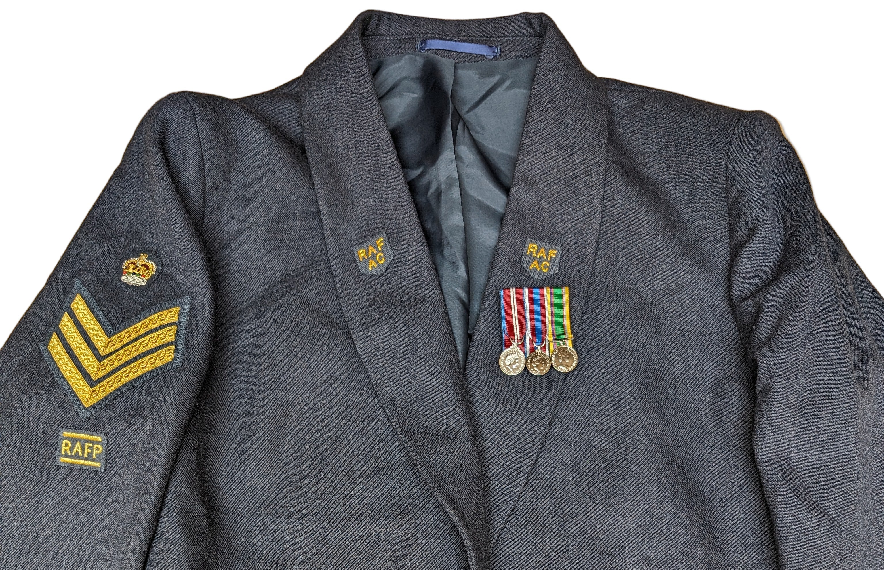 RAFAC Mess Dress Uniform Jacket Bullion Collar Badges Royal Air Force SD SDU No5 5A & No8 Service Dress Uniform