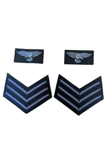 WW2 RAF replica Sergeants Rank Stripes & Shoulder Eagles for No1 SD service dress uniform jacket