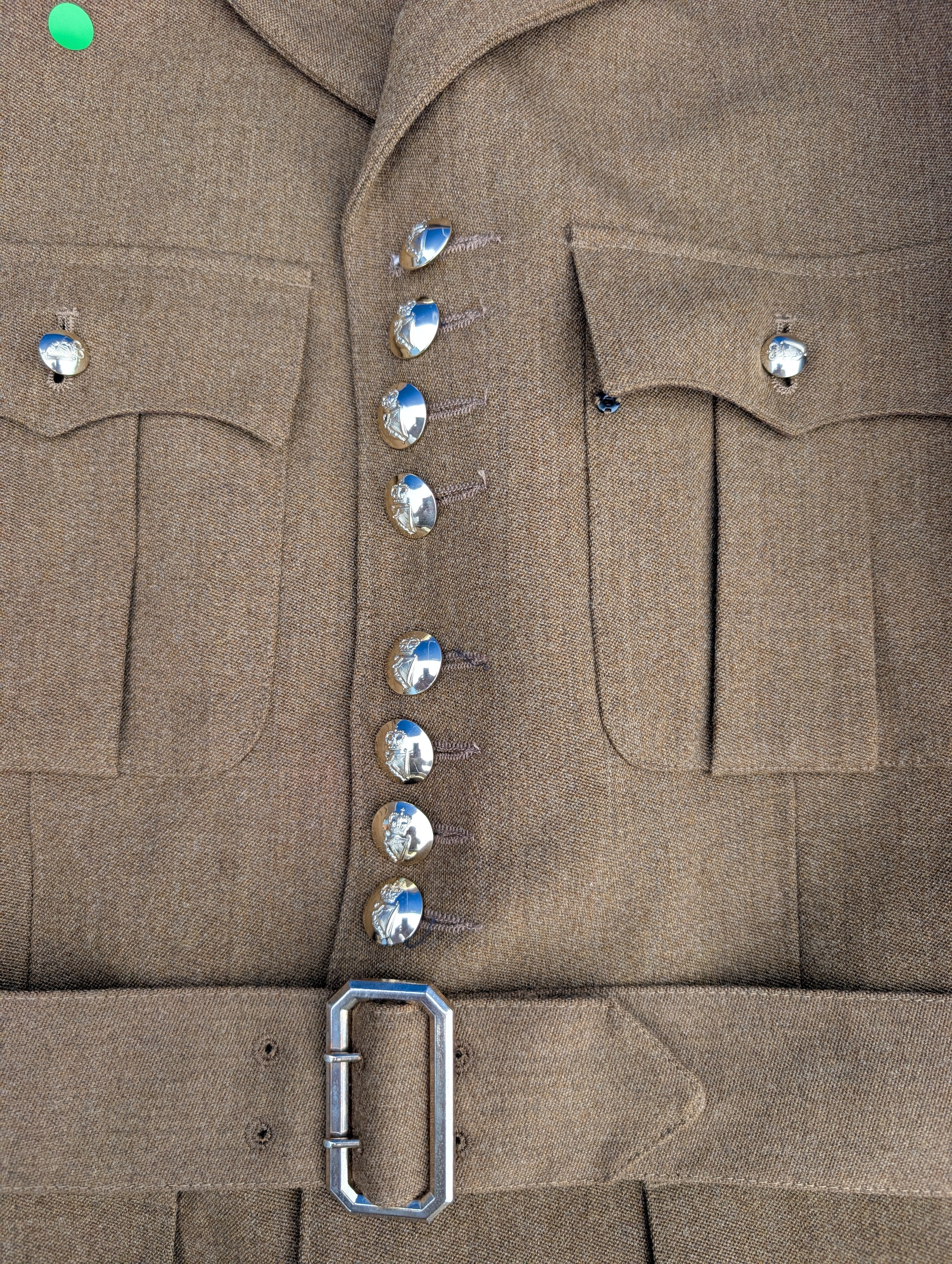 Irish Guards No2 Service Dress Uniform Jacket | FAD Barathea Wool | Guardsman Tunic Buttons