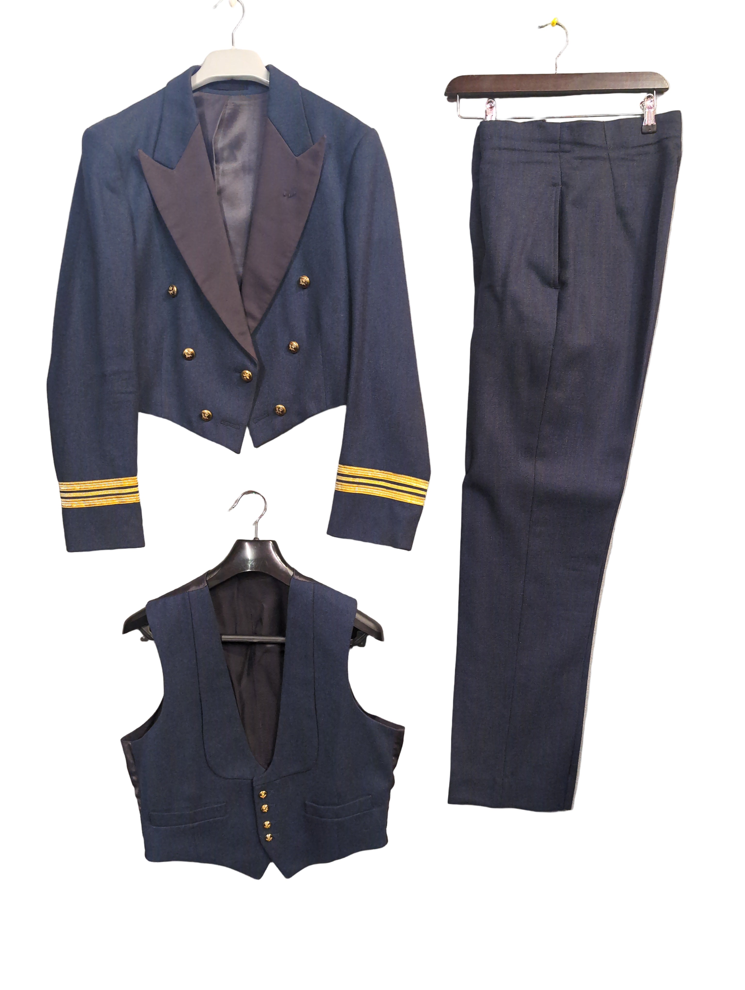 RAF Sqn Ldr No5 Mess Dress Uniform 39" Chest Jacket & Waistcoat with 32" Waist Trousers ( our ref G179)