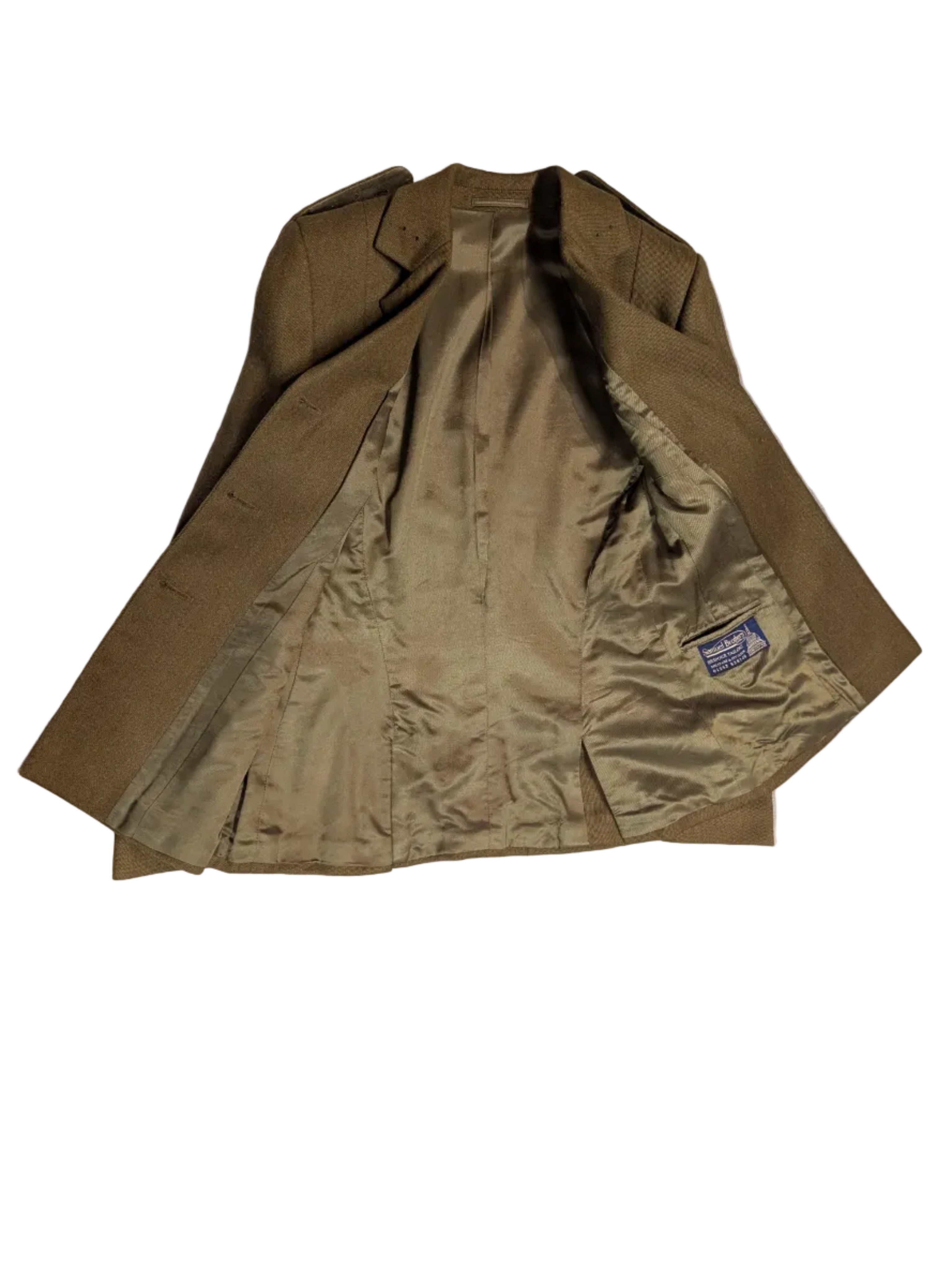 photo of inner lining of a 1980s Pattern British Army Officers No2 Service Dress Uniform Jacket & Skirt