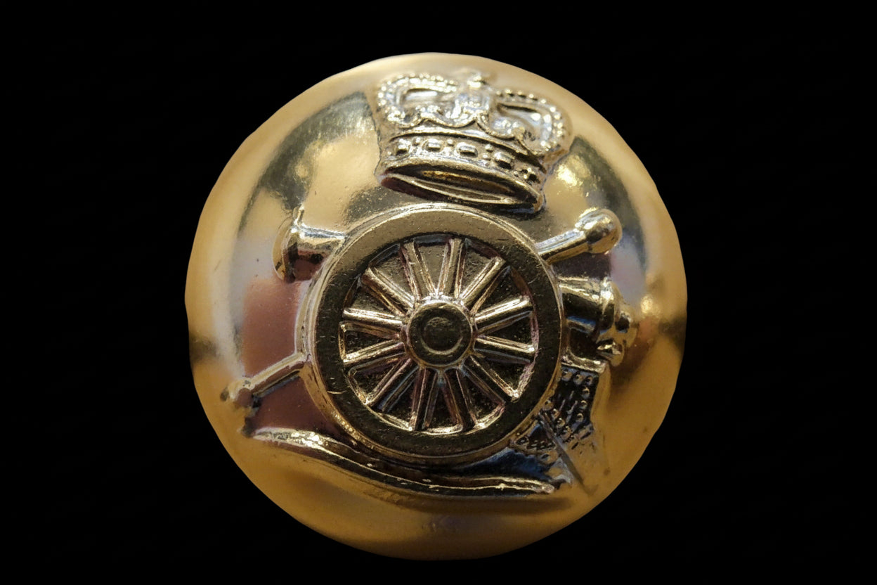 1 Set of Royal Horse Artillery ( RHA ) No2 Service Dress Jacket Ball , 28 Ligne Anodised Aluminium