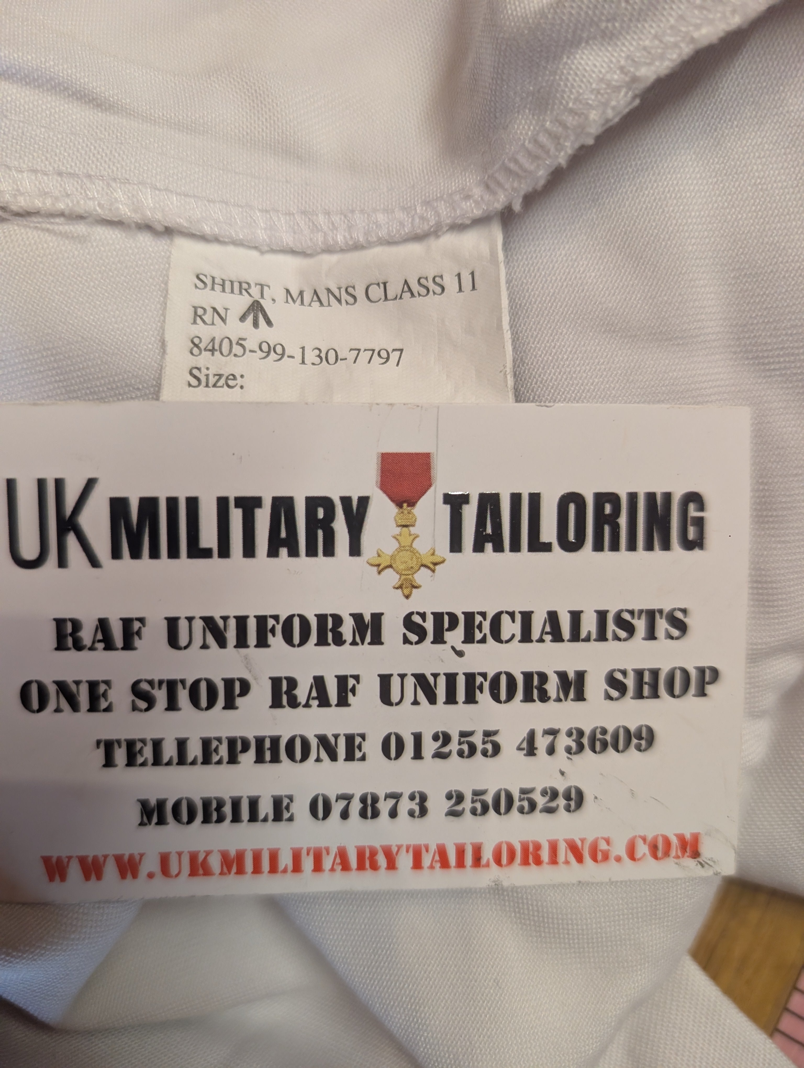 Royal Navy Class 2 Uniform Square Neck Rig White T-shirt ( SCC No1 )