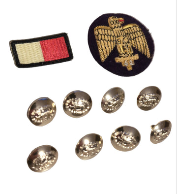 Royal Anglian Regiment No1 FAD SD 2 & 4 Service Dress Uniform Salamanca Eagle, Minden Flash TRF DZ & 8 Bengal Tiger Button's