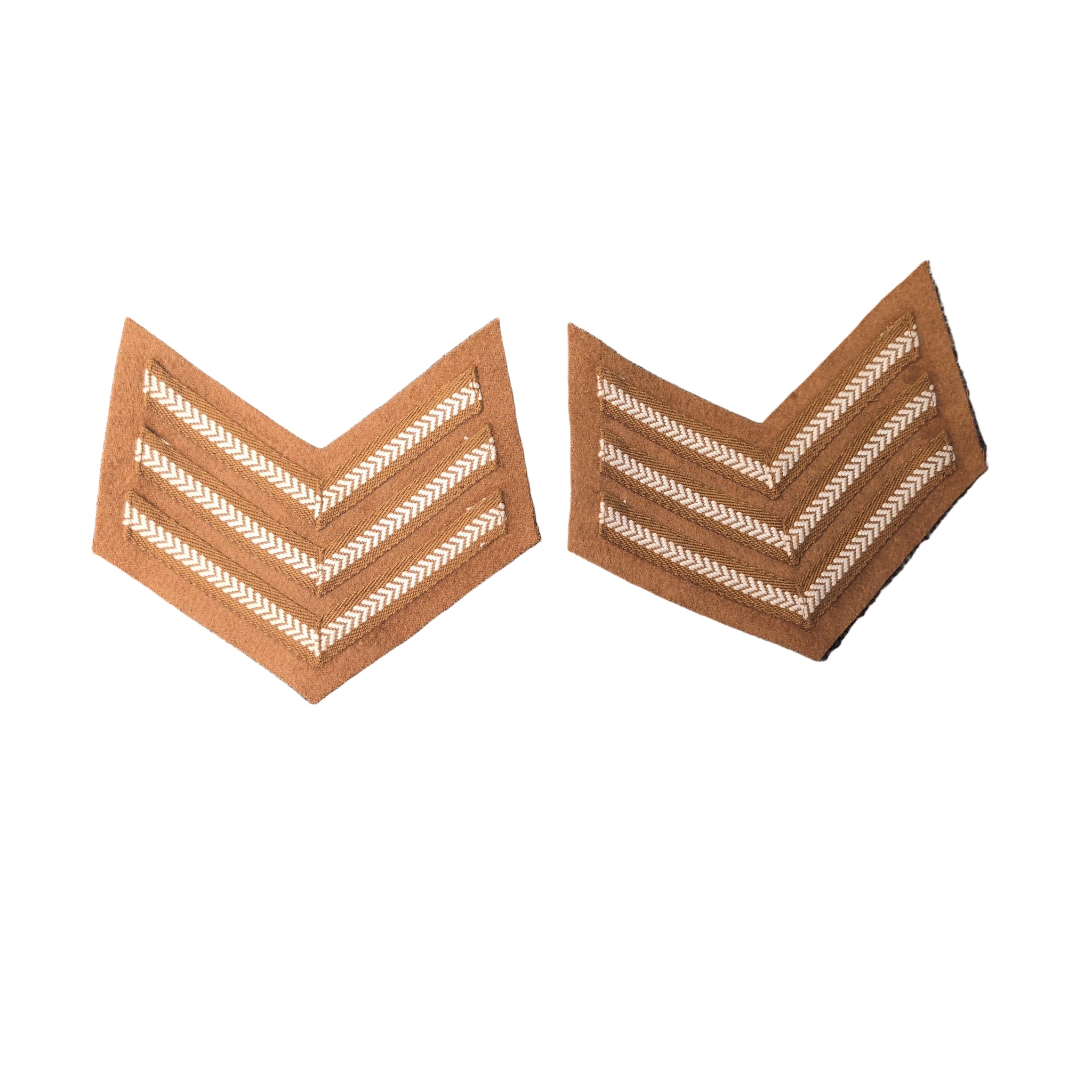 WW1 /WW2 British Army Reproduction Sergeant, Corporal & Lance Corporal Chevron Lace Stripes