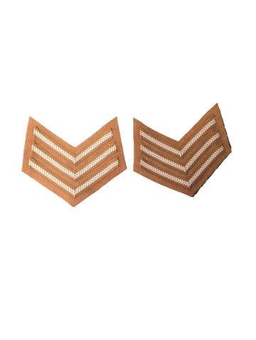 WW1 /WW2 British Army Reproduction Sergeant, Corporal & Lance Corporal Chevron Lace Stripes
