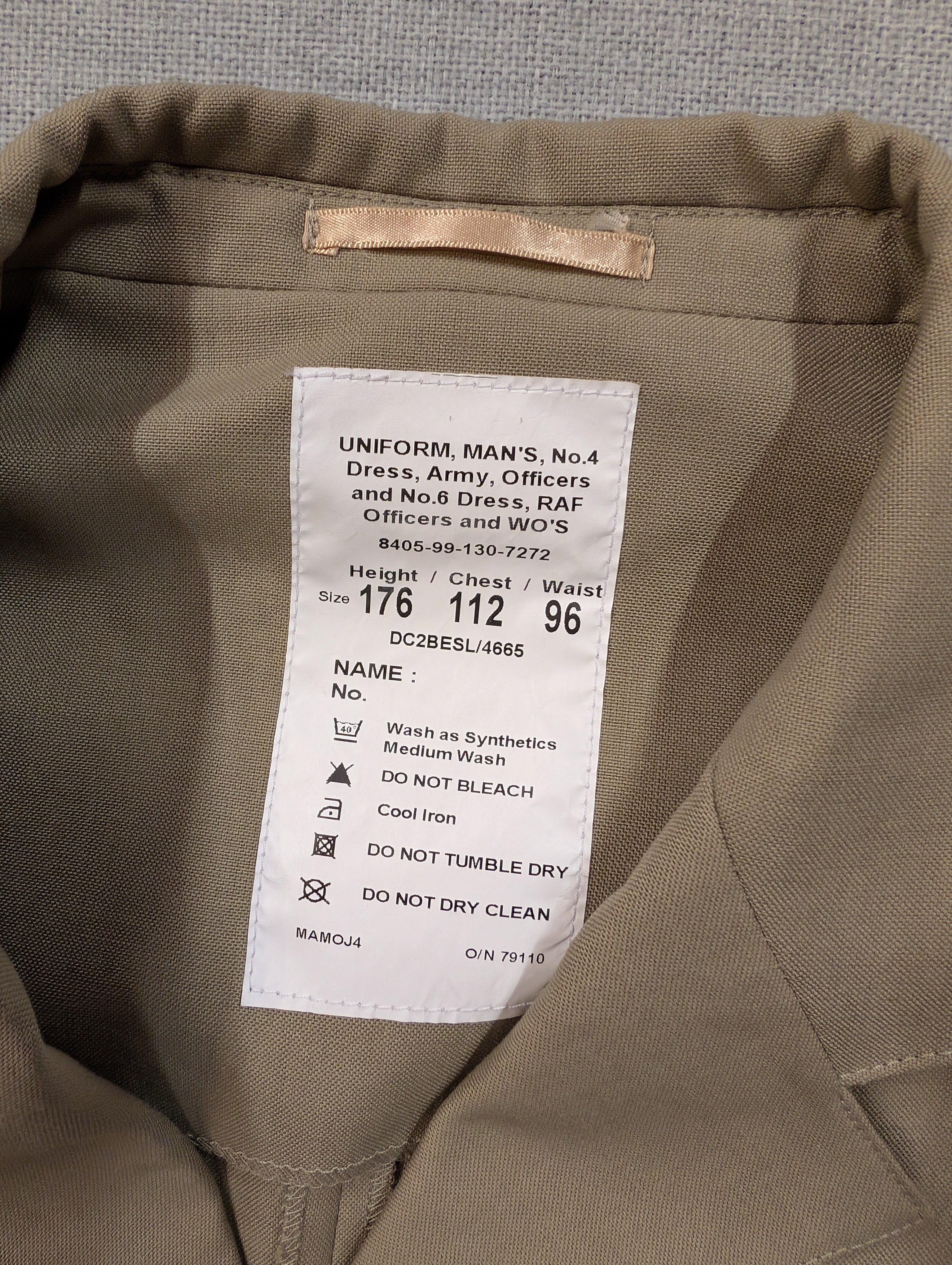 Welsh Guards Army Officers No.4 Dress Uniform Jacket Warm Weather Bush Tropical Stone