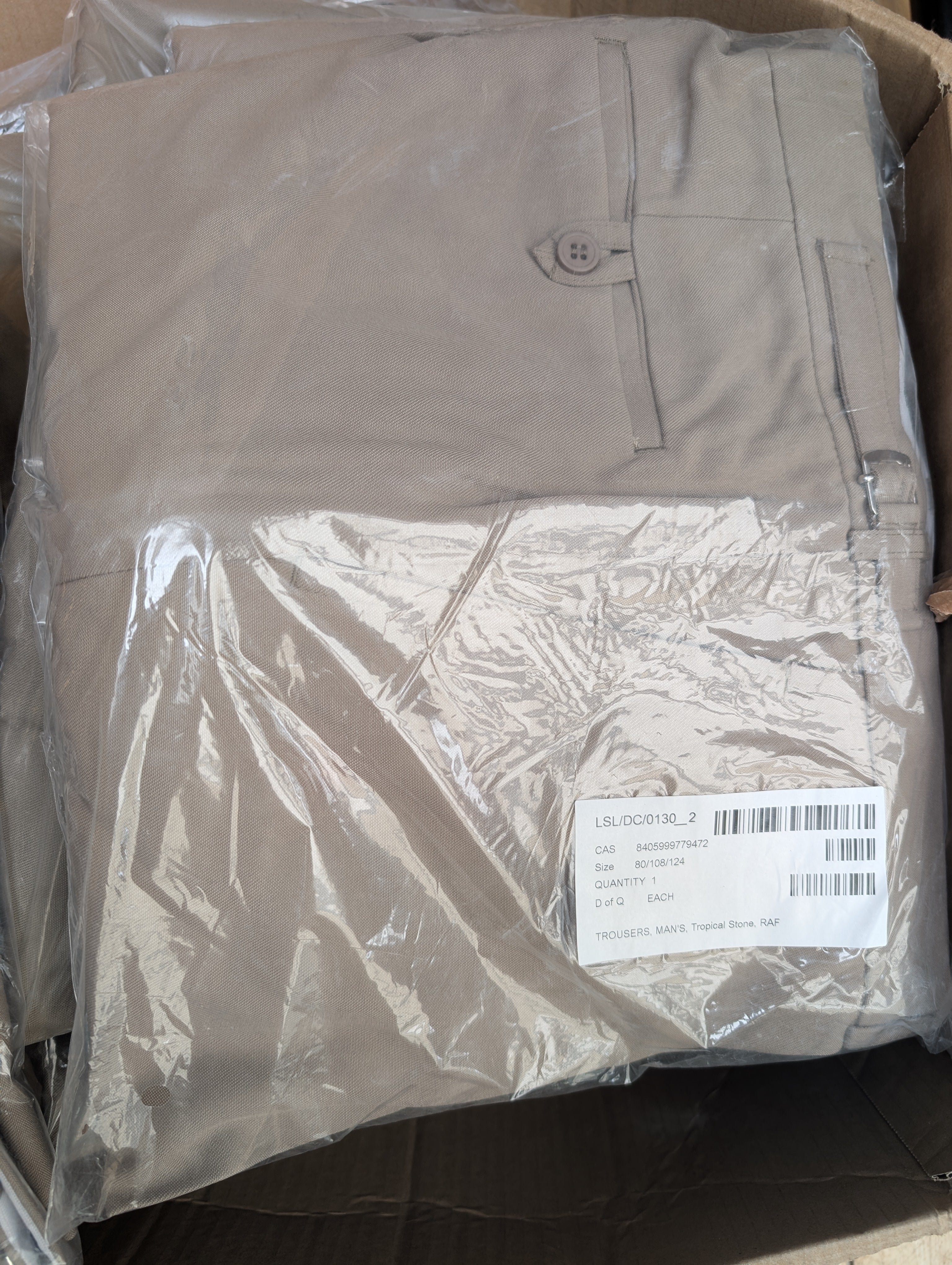 NEW RAF Tropical Stone Mans Uniform Warm Weather Bush Trousers iop