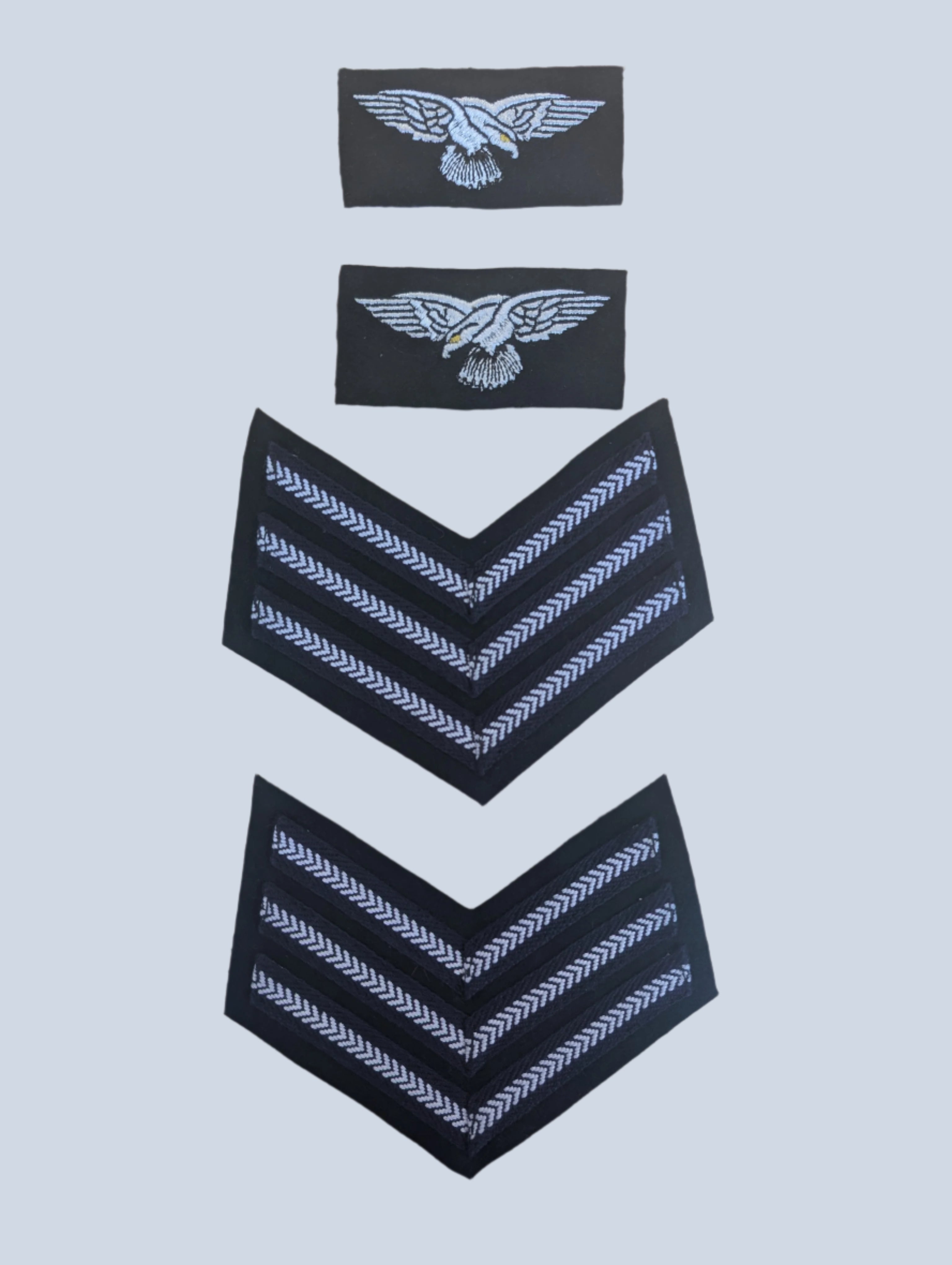 WW2 RAF replica Sergeants Rank Stripes & Shoulder Eagles for No1 SD service dress uniform jacket