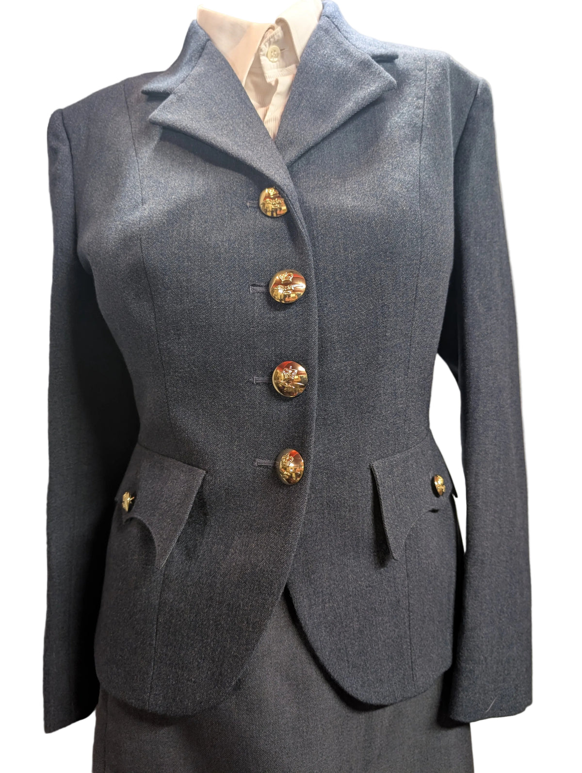 Vintage Women's RAF No. 1 Uniform Jacket, WRAF Squadronaires WAAF Style D-Day Darlings