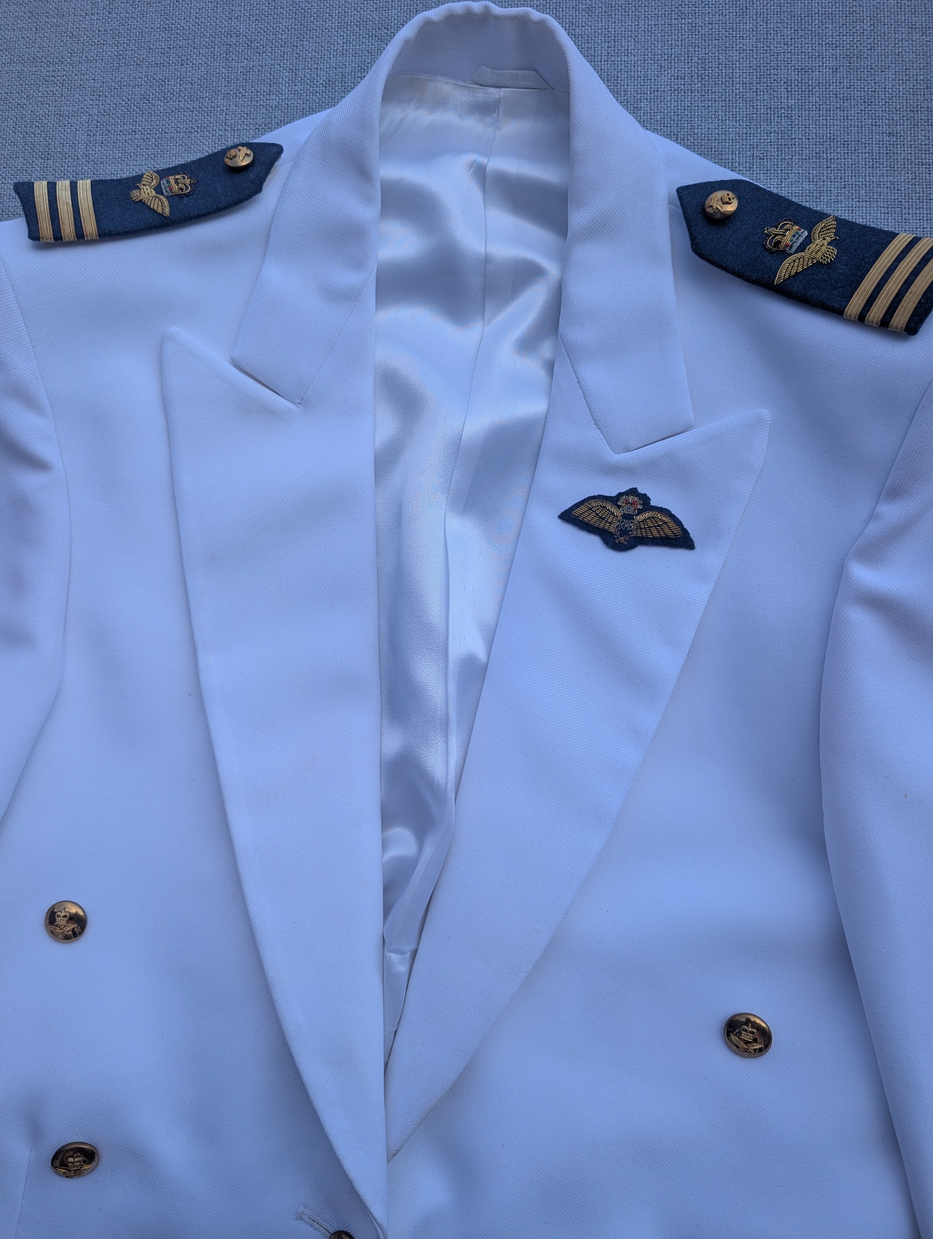 RAF No8 Mess Dress Uniform Warm Weather / Regions White Wing Commander Wg Cdr